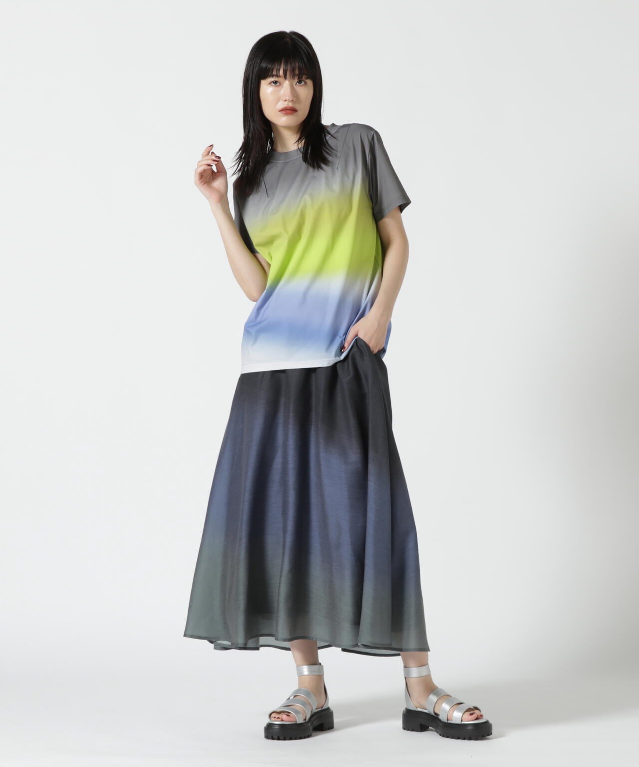 AULA AILA(アウラ アイラ)別注グラデーションTシャツ