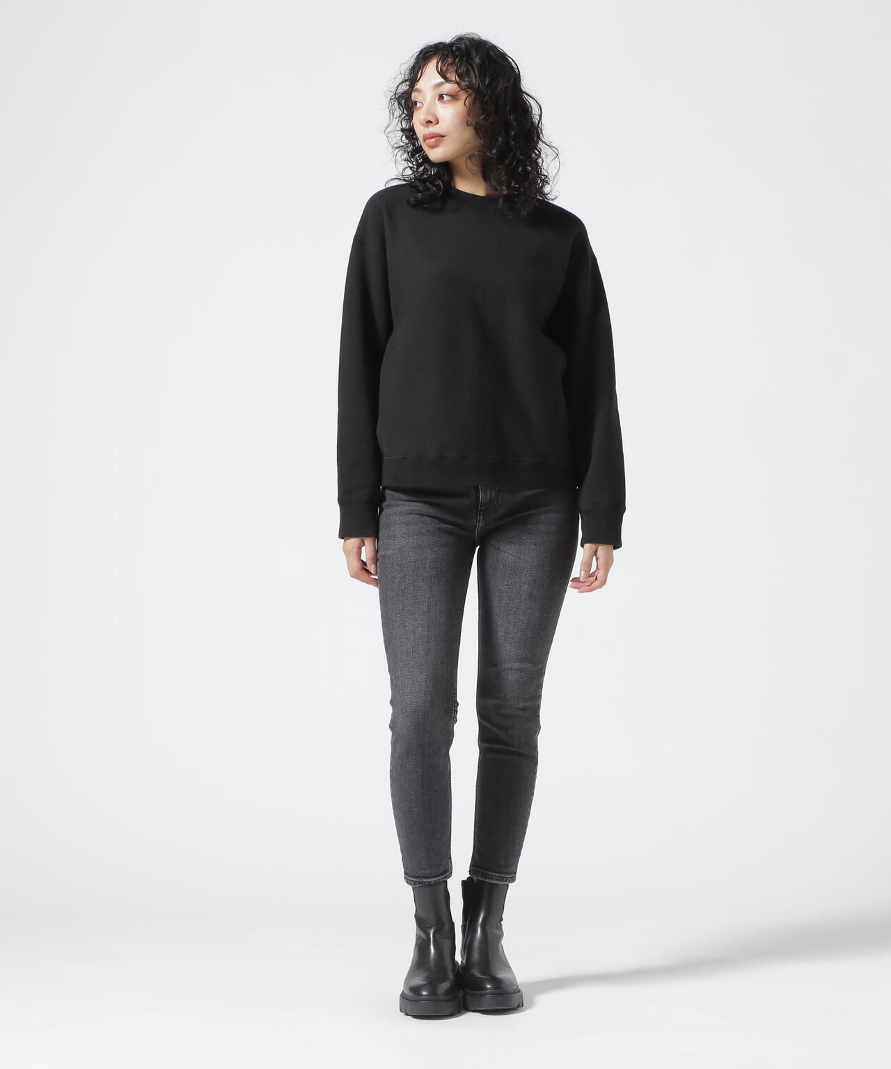 ATON(エイトン)GARMENT DYE | OVERSIZED SWEAT SHIRT ガーメントダイ オーバーサイズスウェットシャツ