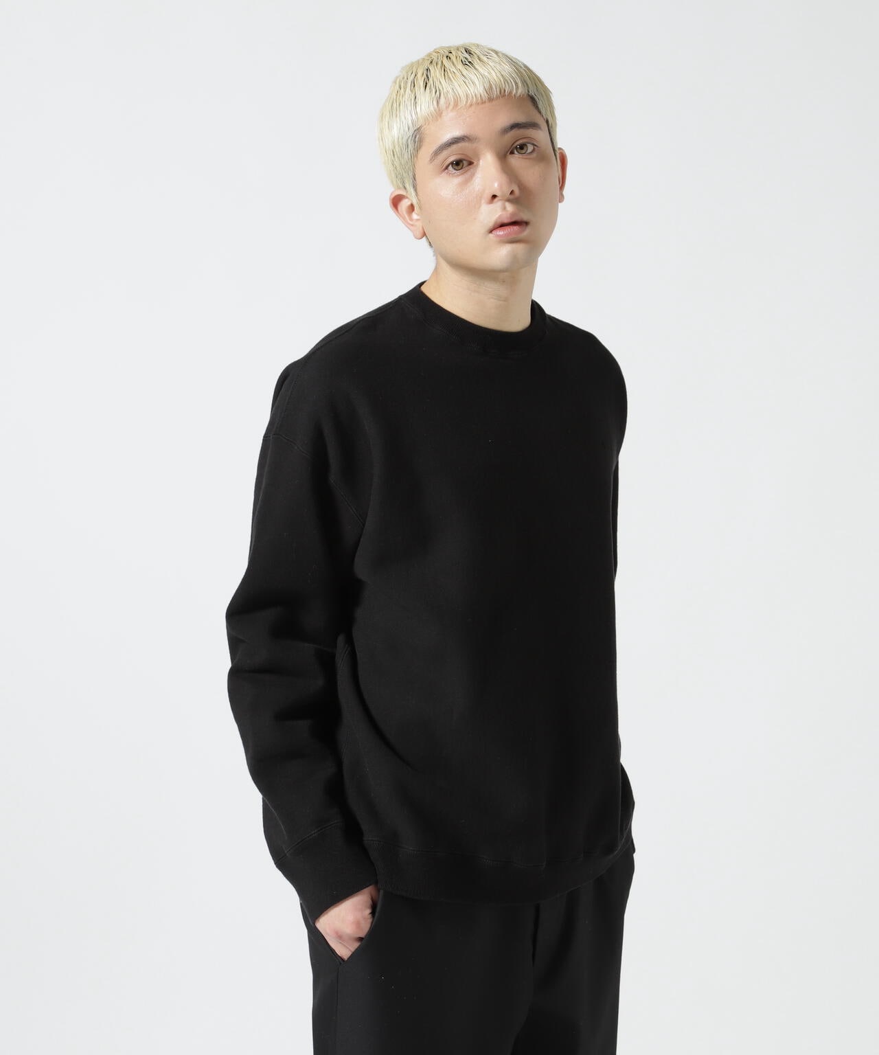 ATON(エイトン)GARMENT DYE | OVERSIZED SWEAT SHIRT ガーメントダイ オーバーサイズスウェットシャツ