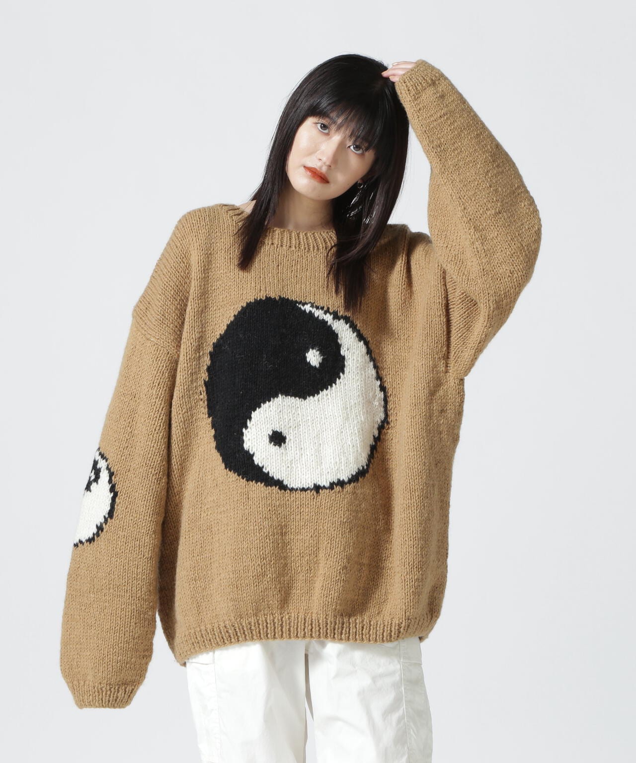MacMahon Knitting Mills / Roll Neck Knit-Big Yin&Yang