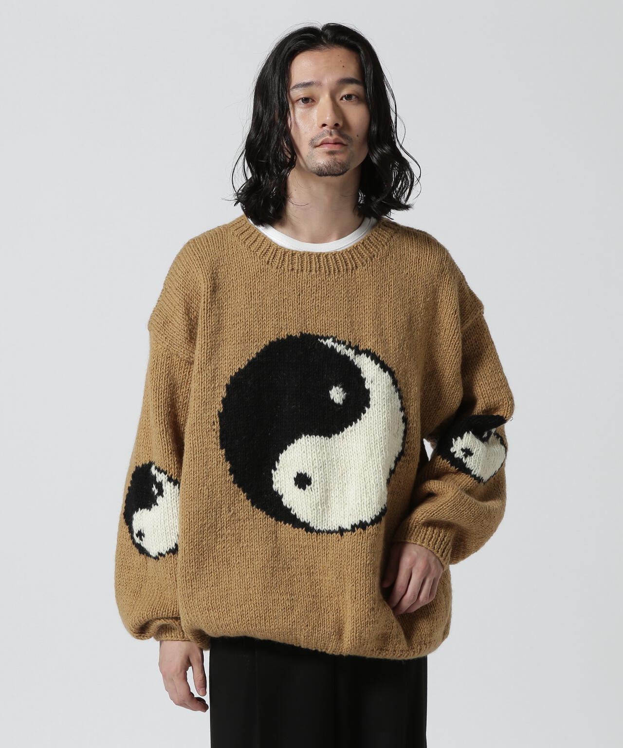 MacMahon Knitting Mills / Roll Neck Knit-Big Yin&Yang