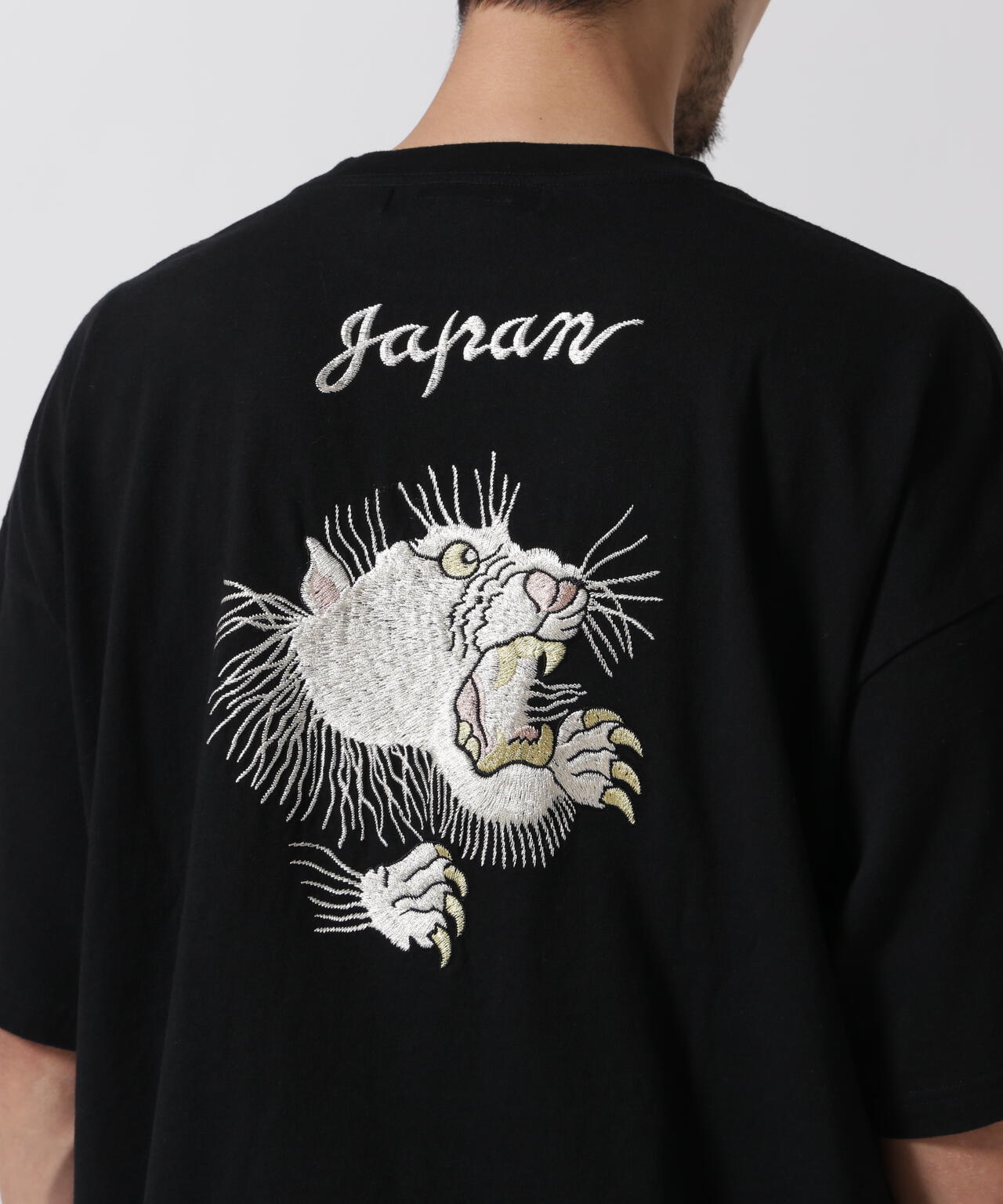 REMI RELIEF / 別注20/-天竺BIGサイズT(刺繍:tiger)