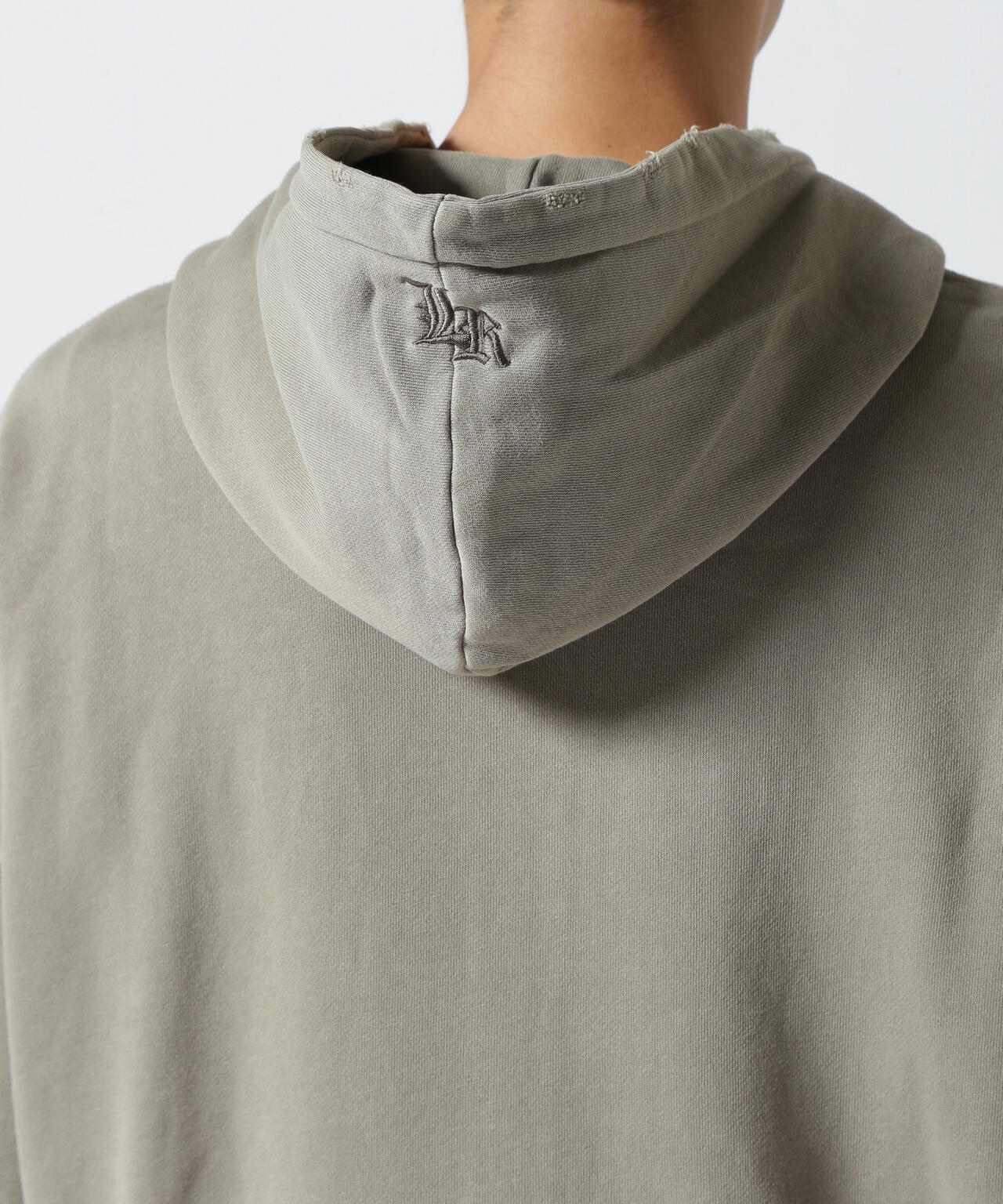 LUSOR(ルーソル)PIGMENT SWEAT ZIP HOODIE FLOWER