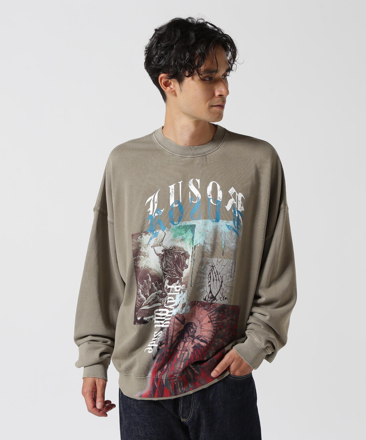 LUSOR(ルーソル)PIGMENT SWEAT OUTSIDE ピグメントスウェット アウトサイド