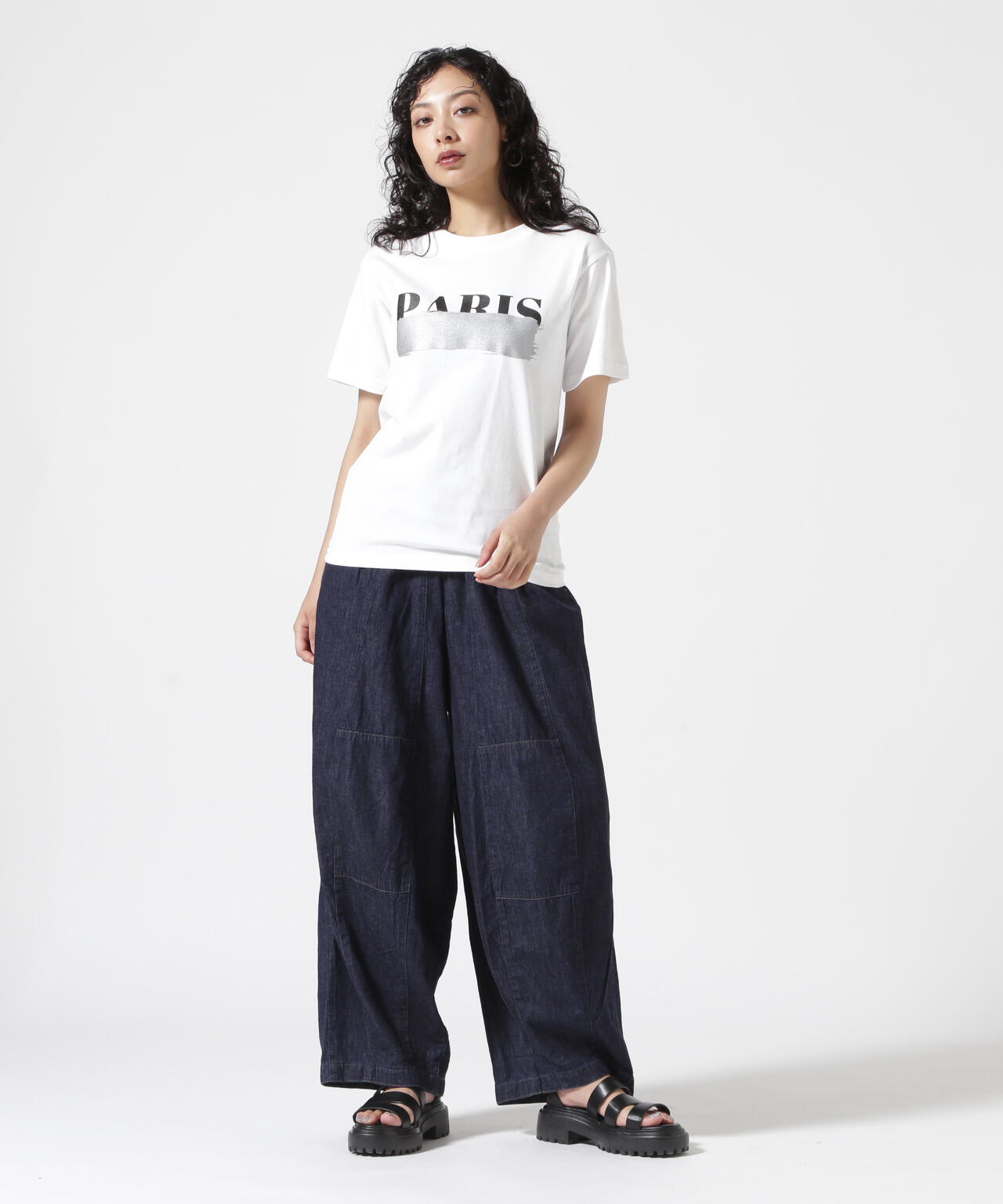 DROIT BELLO(ドロイトベロ)SILVERブラッシュPARIS Tシャツ