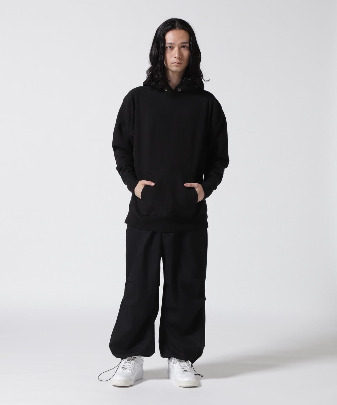 ATON (エイトン) GARMENT DYED URAKE HOODIE