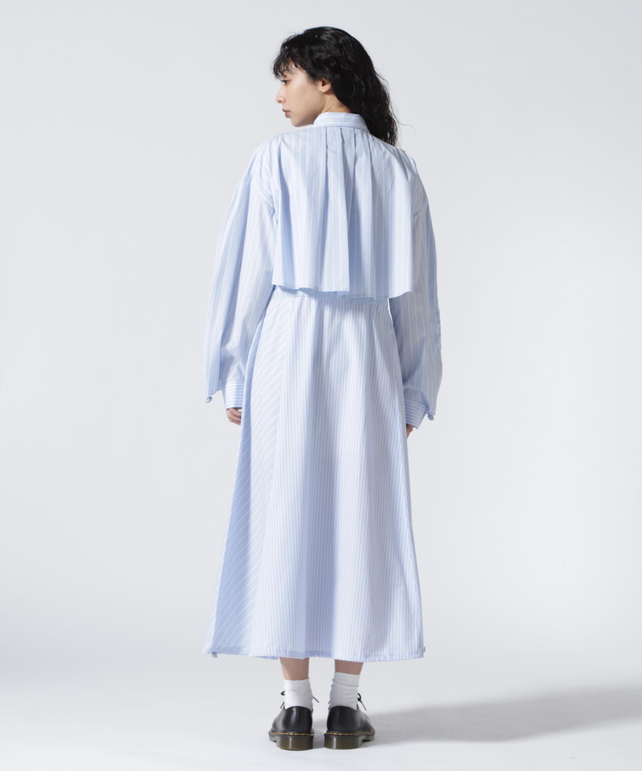 AULA AILA(アウラ アイラ)別注ウエストドロストリングシャツワンピース