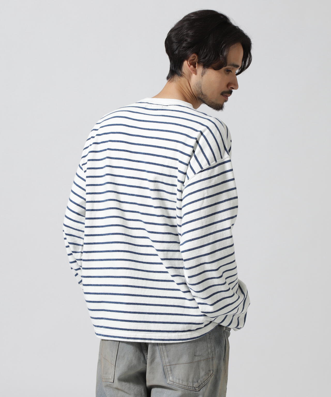 REMI RELIEF(レミレリーフ) INDIGOボーダーロンT(US NAVY)