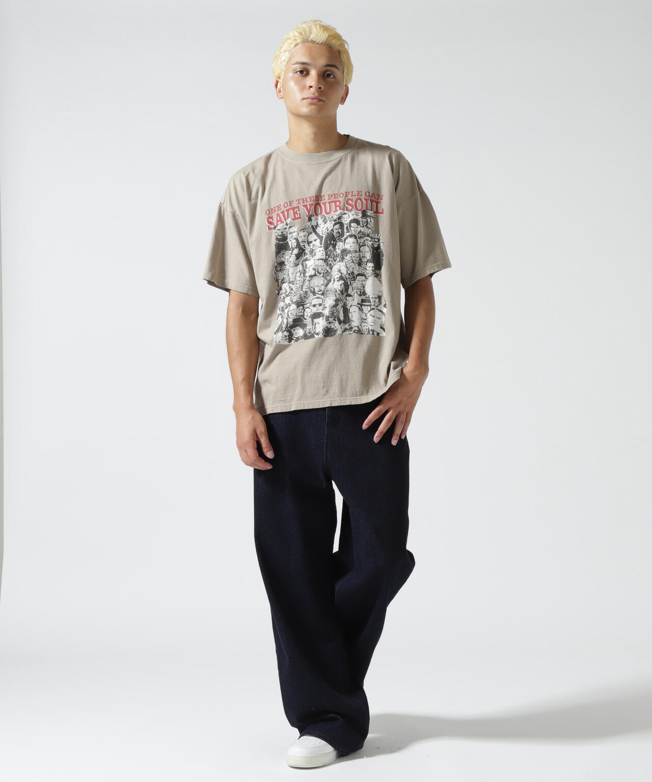 REMI RELIEF(レミレリーフ) 別注20/-天竺BIGサイズTシャツ(SAVE YOUR)