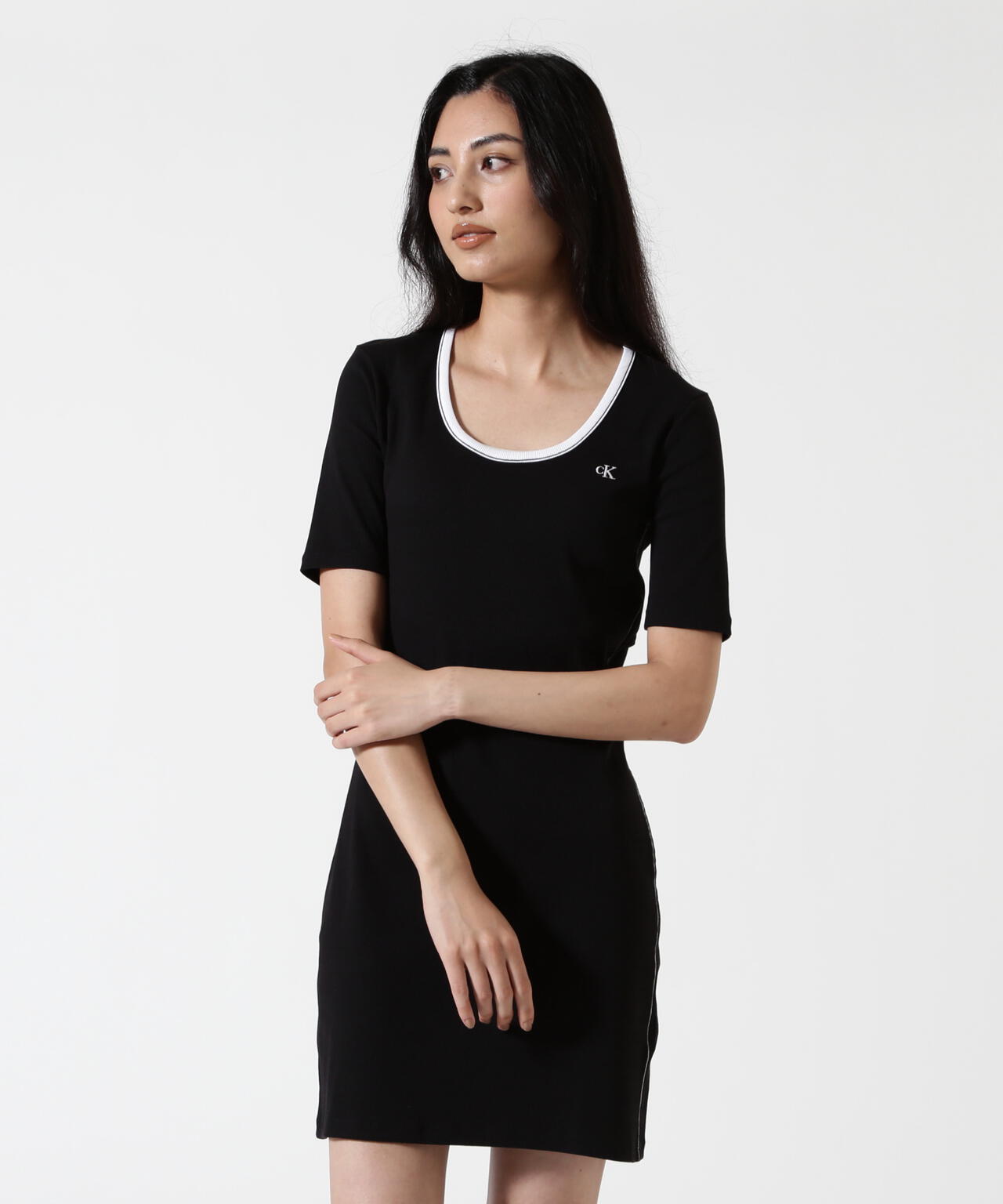 Calvin Klein (カルバンクライン)BABY RIB CUTOUT MNI DRESS/ LV047F224G