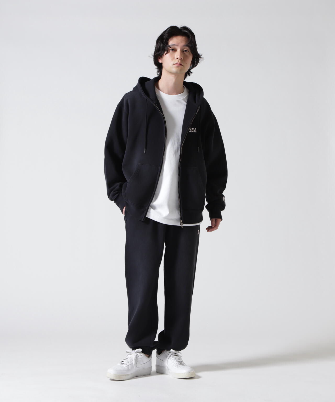 WIND AND SEA(ウィンダンシー)SULFUR DYEING LOGO ZIP SWEATSHIRT