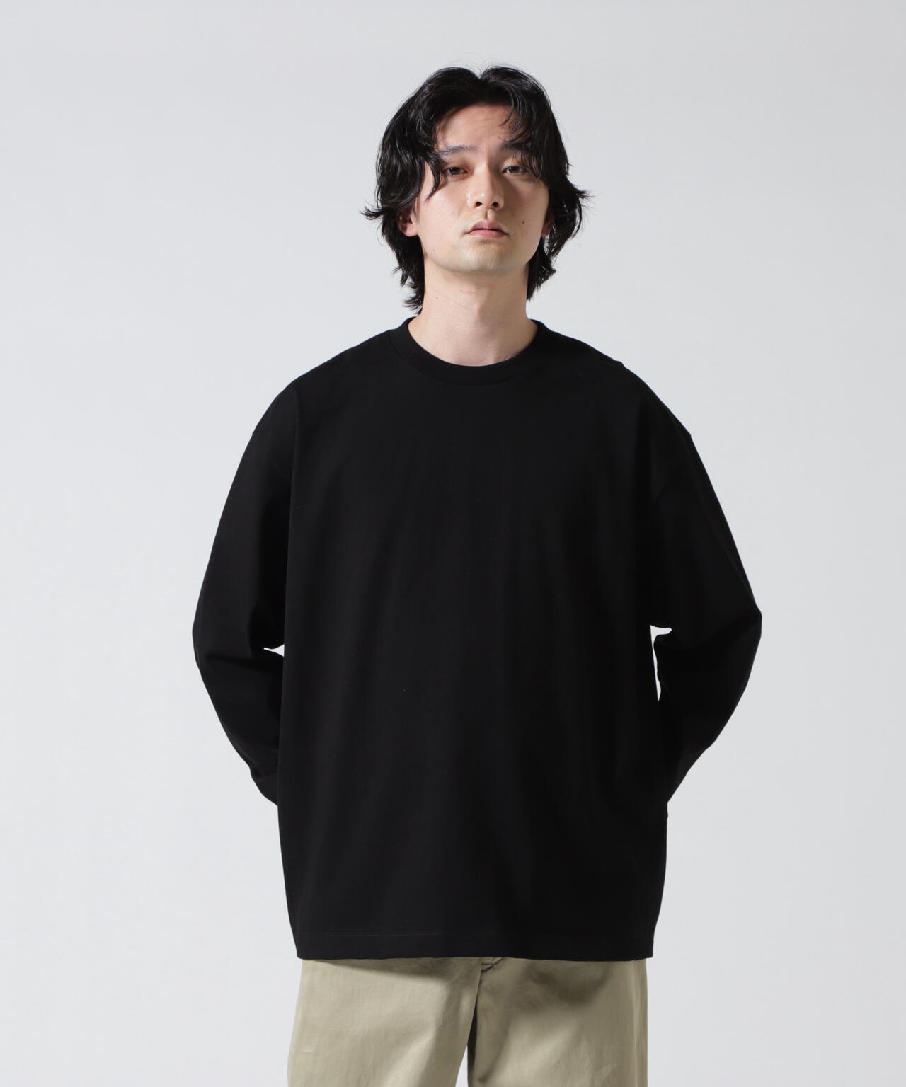 ATON (エイトン)12/- AIR SPINNING | LOOSE FIT LONG SLEEVE T-SHIRT