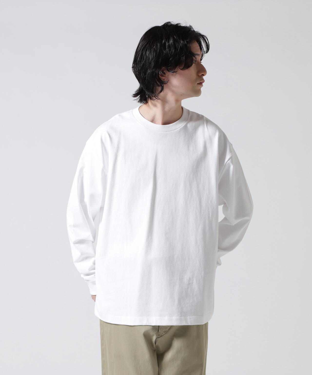 ATON (エイトン)12/- AIR SPINNING | LOOSE FIT LONG SLEEVE T-SHIRT