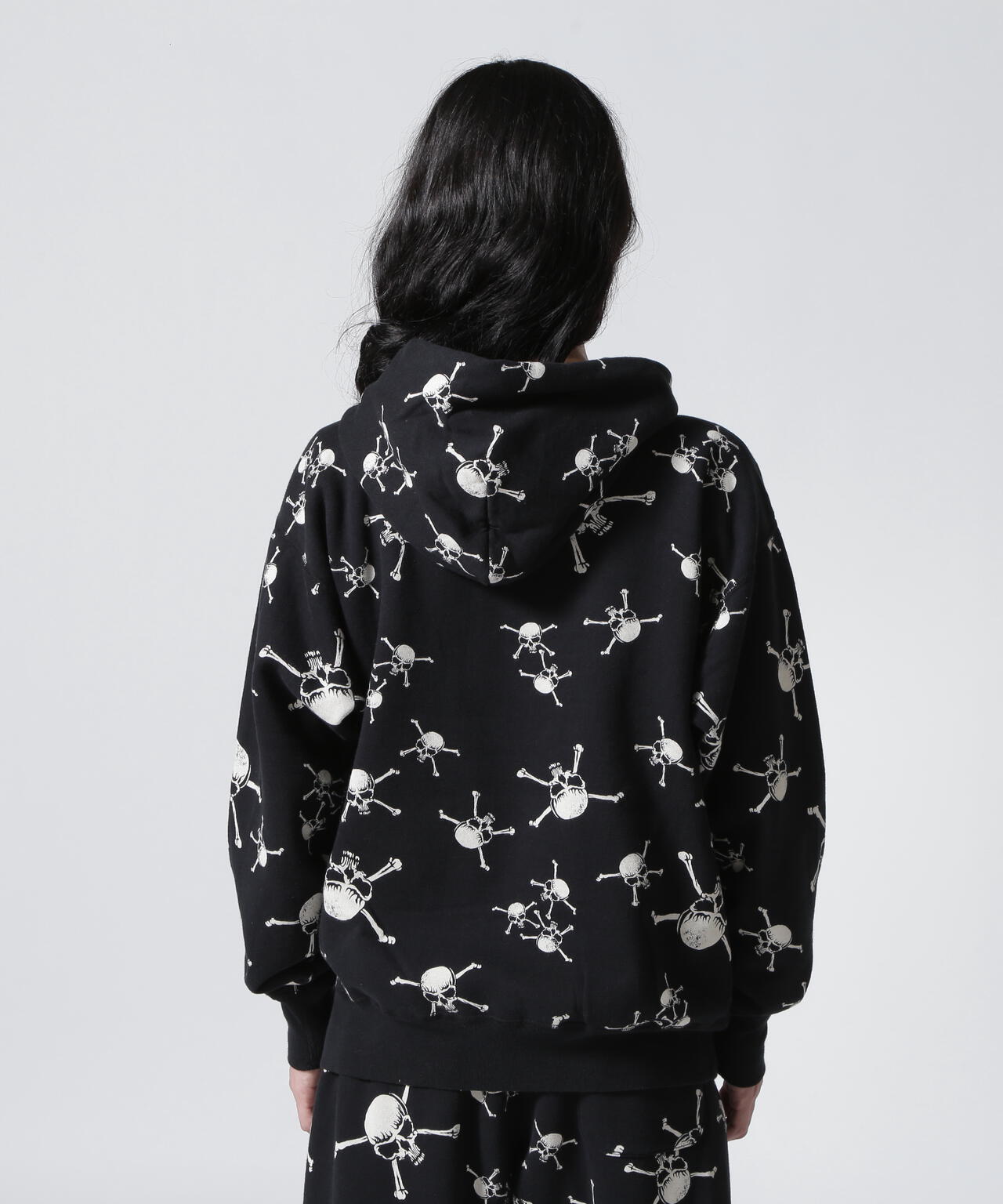 SAINT MICHAEL/セント マイケル/SA_CRW SWT/SKULL/BLACK
