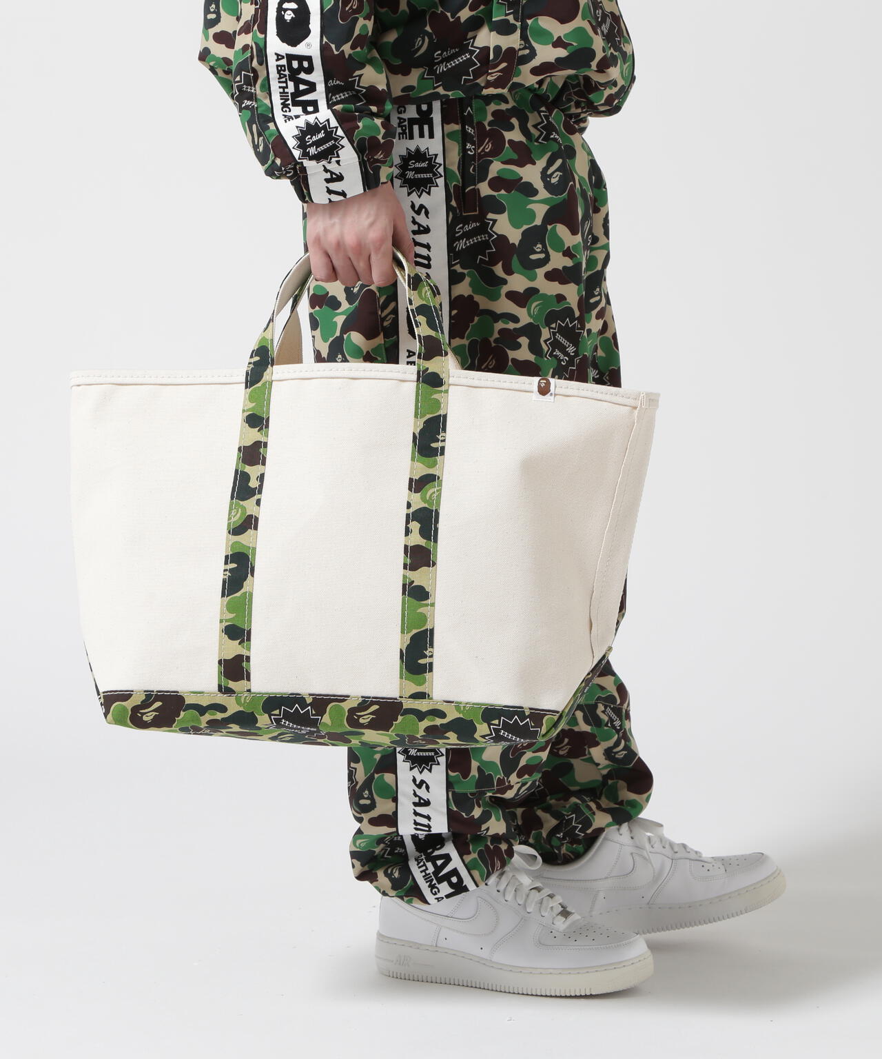 SAINT MICHAEL/セントマイケル×ア・ベイシング・エイプ/TOTE BAG/LARGE