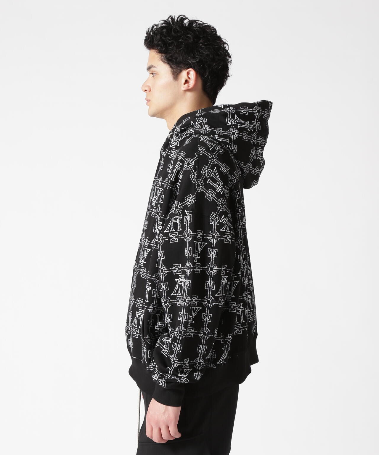 A.F ARTEFACT/エーエフ・アーティファクト/MONOGRAM PATTERN HOODIE