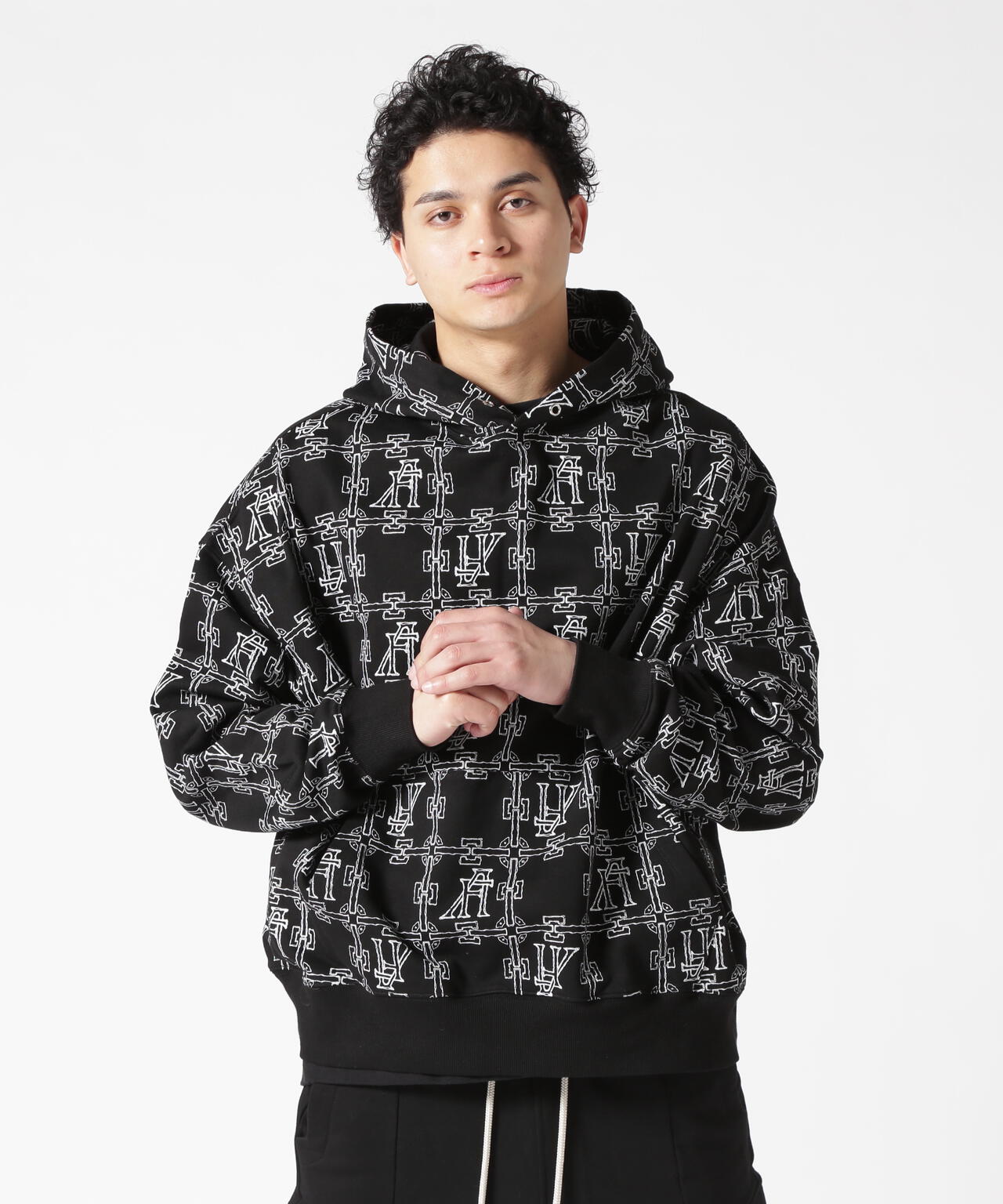 A.F ARTEFACT/エーエフ・アーティファクト/MONOGRAM PATTERN HOODIE