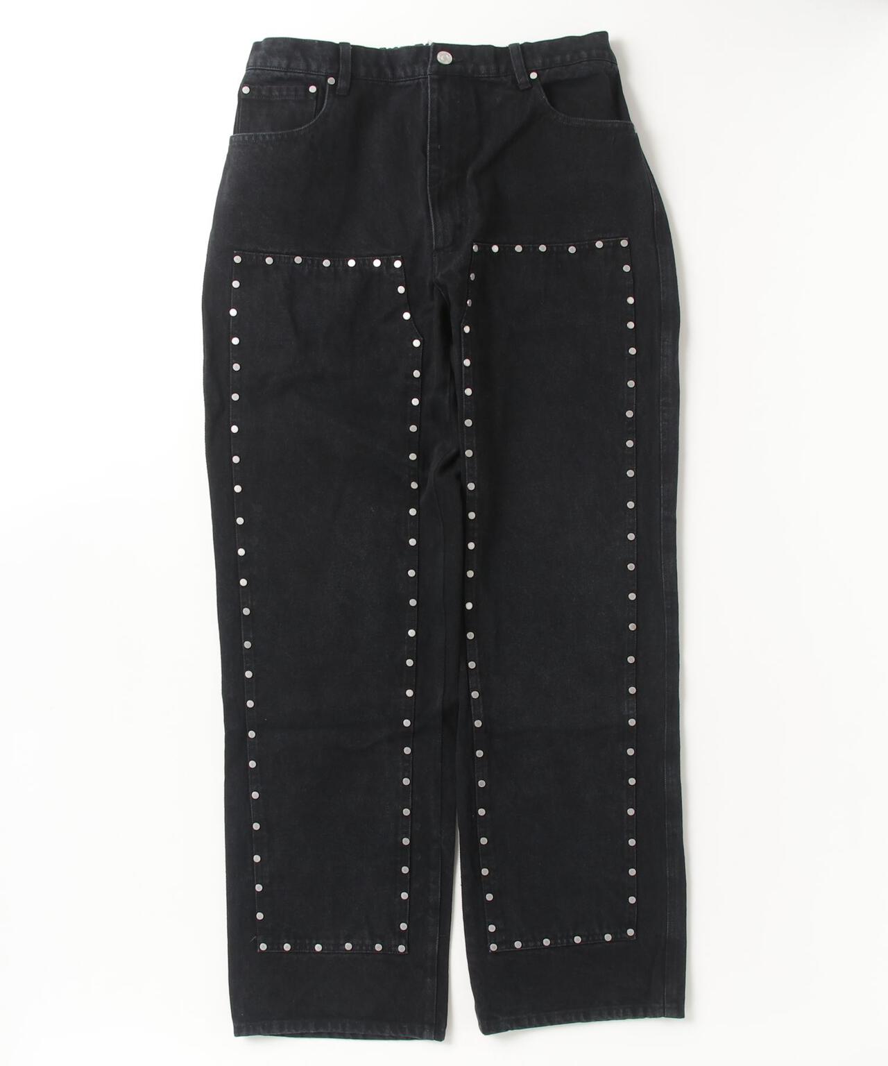 AFB/エーエフビー/STRAIGHT DOUBLE KNEE STUDDED PANTS