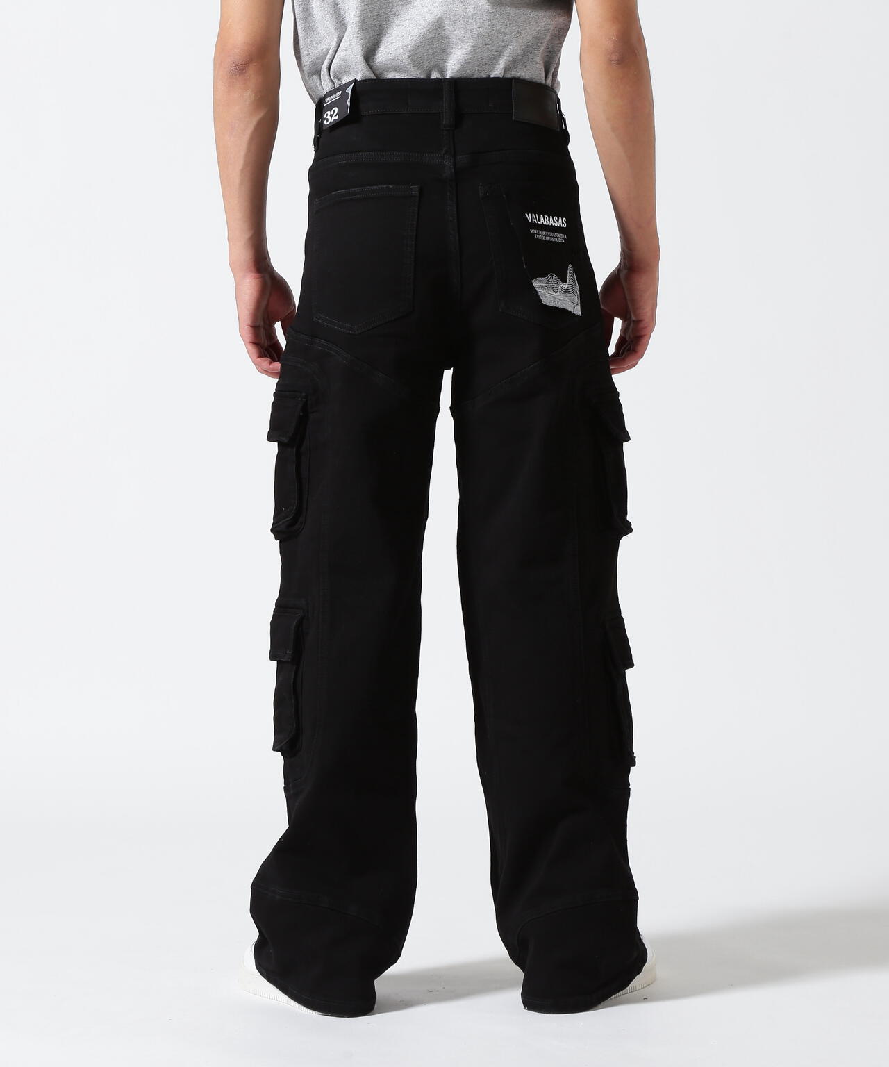 Valabasas/バラバサス/PATCH FADE BLACK BAGGY J