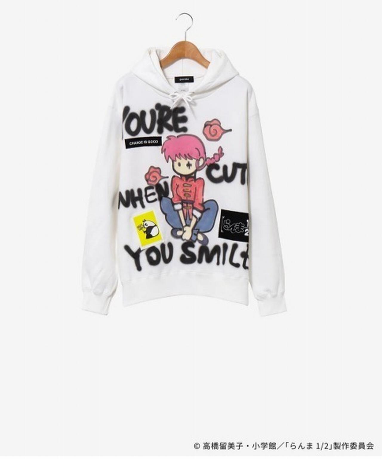 【guernika×らんま1/2】らんま1/2 Paint Hoodie / らんま