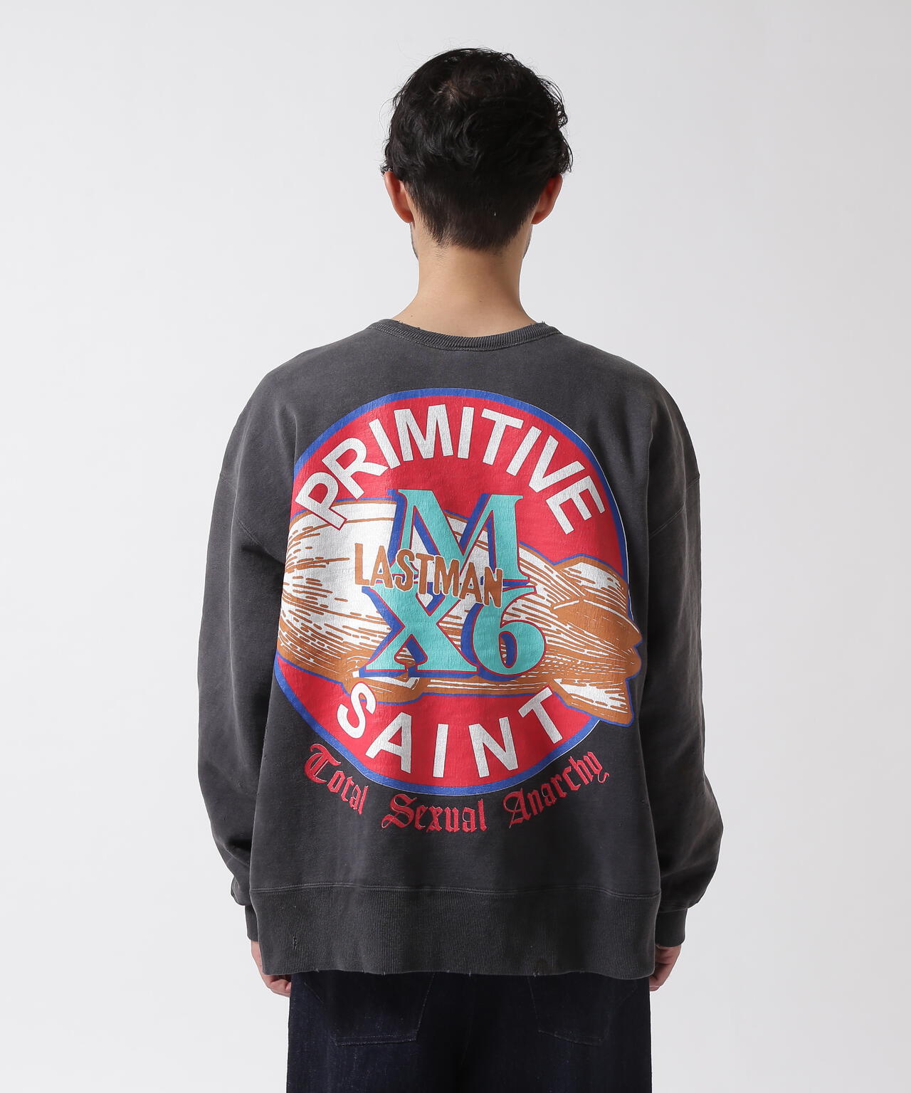 SAINT MICHAEL/セントマイケル/LM_CRW-N SWEAT / PRIMITIVE /BLK