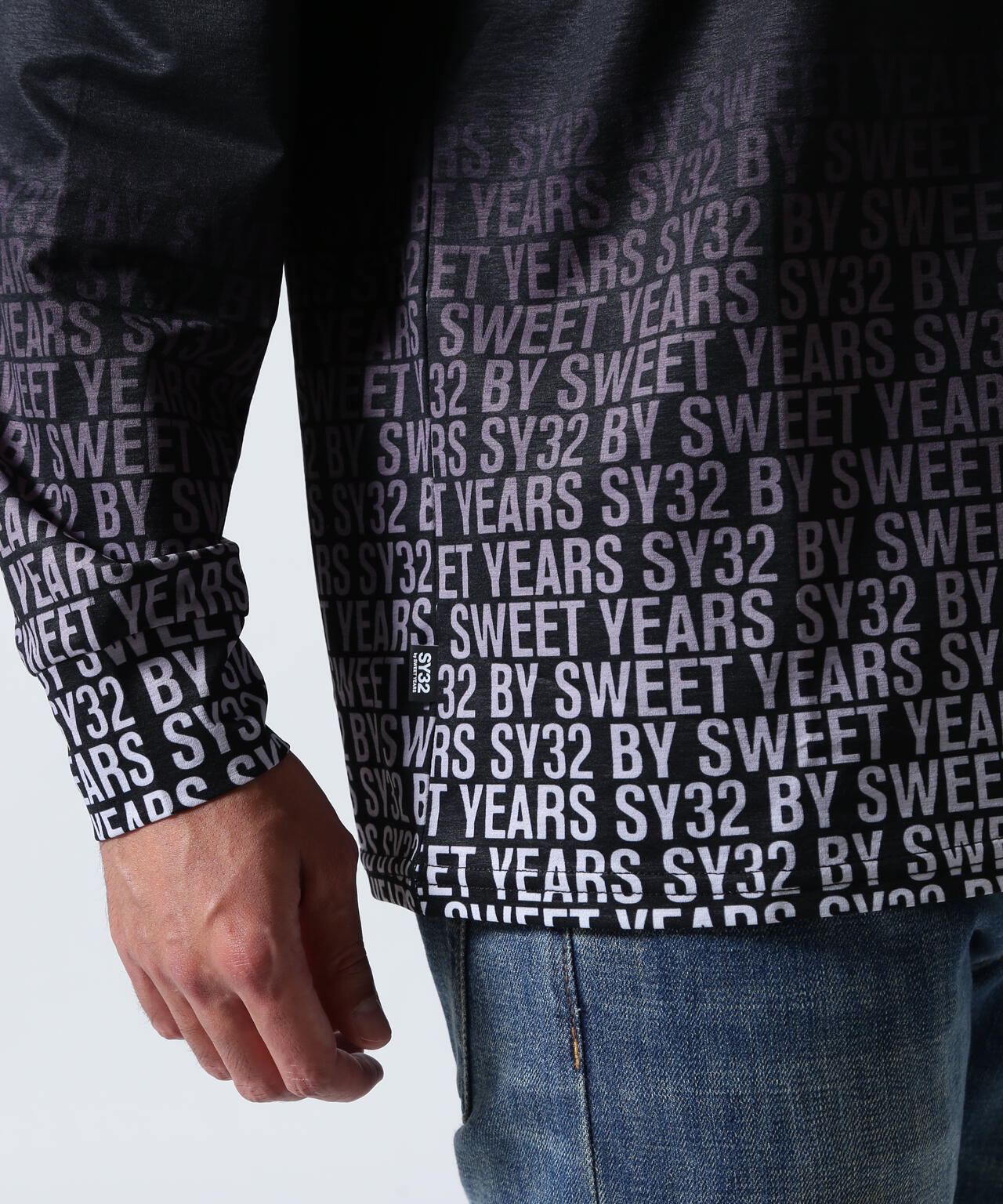SY32 by SWEET YEARS/GRADATION LOGO L/S TEE