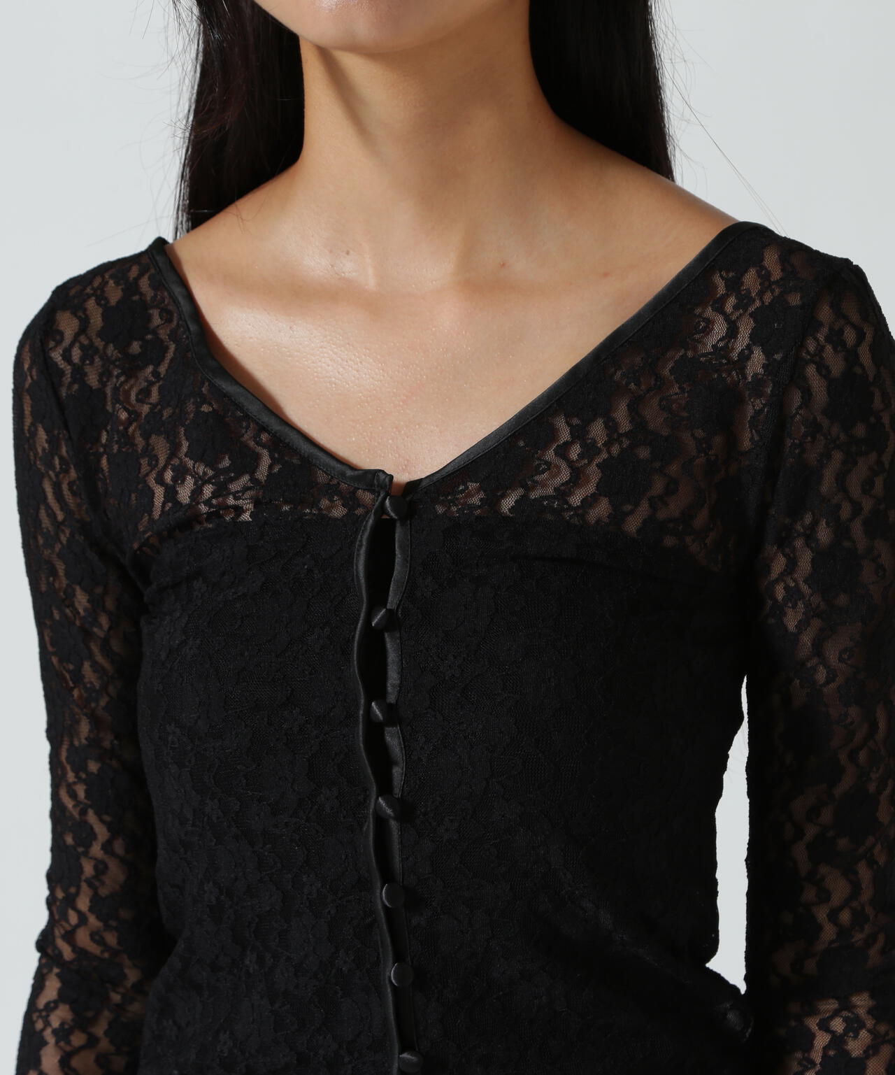 MITSUKI/ミツキ/LACE V NECK TOPS