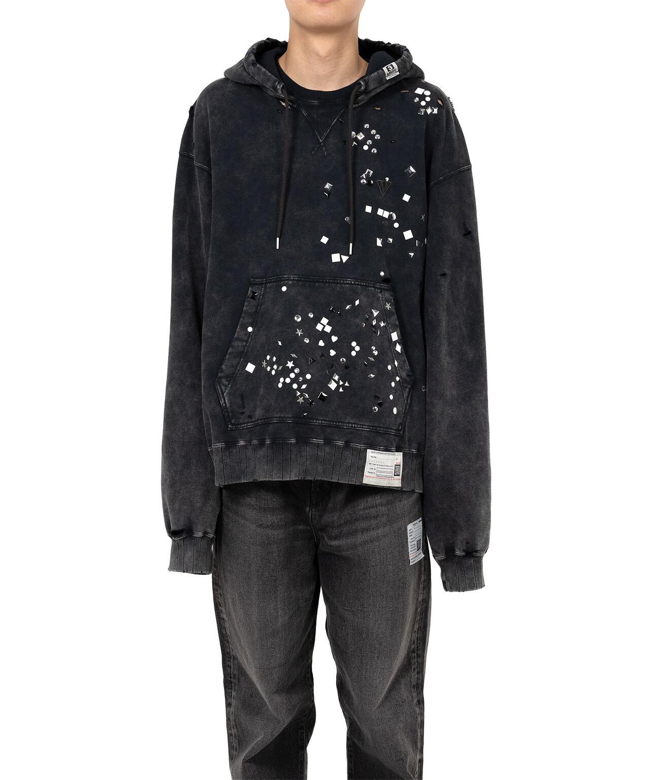 Maison MIHARAYASUHIRO/メゾン ミハラヤスヒロ/EMBELLISHED BLEACHED HOODIE
