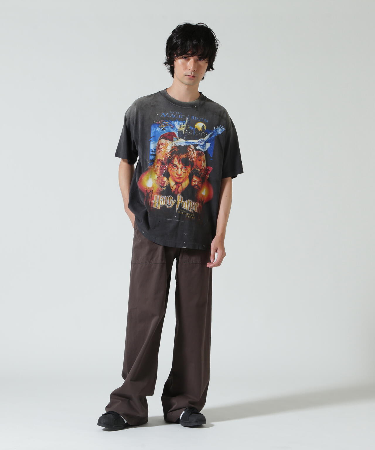 SAINT MICHAEL/セントマイケル/HP_SS TEE/SORCERER'S STONE/BLACK
