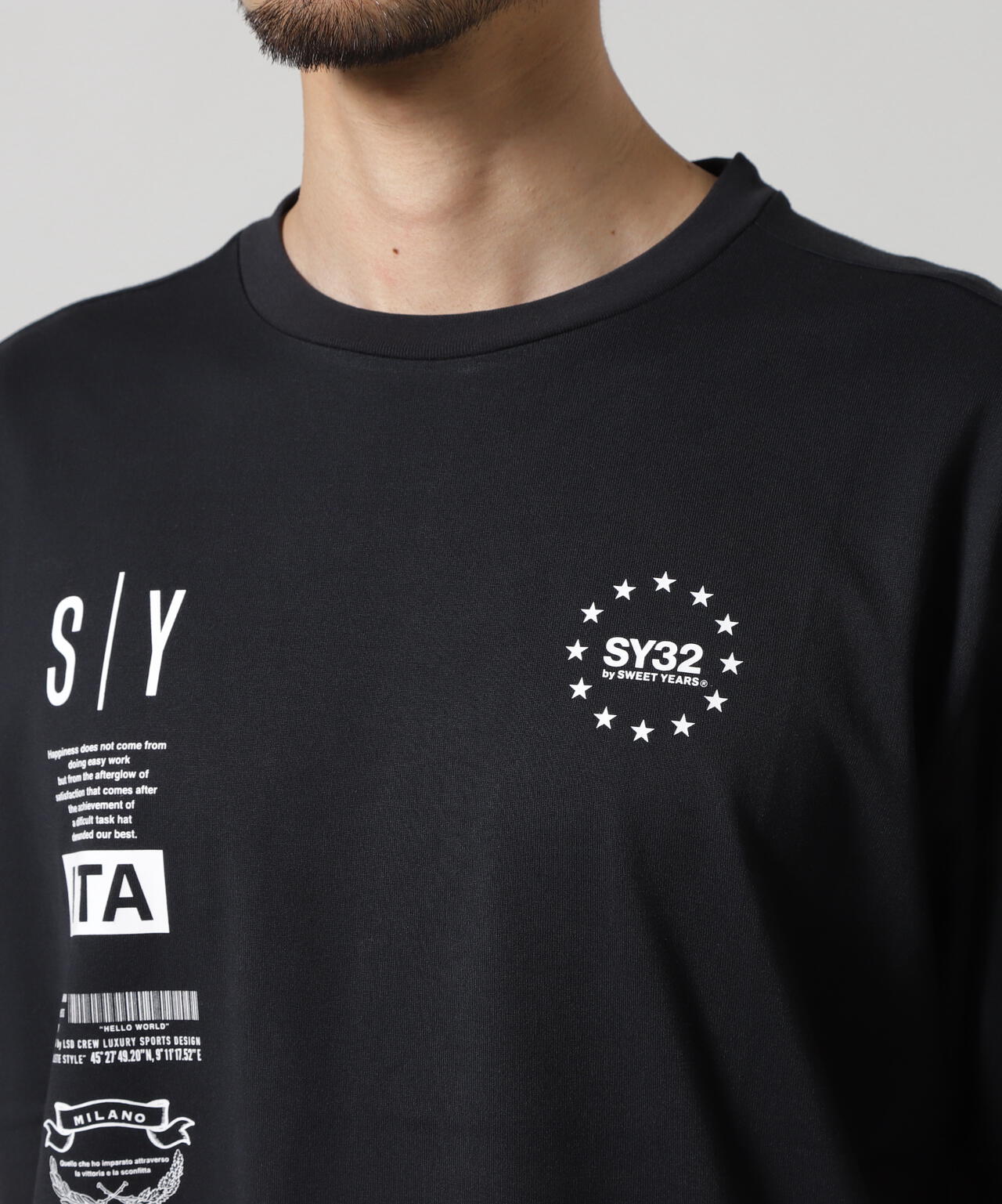 SY32 by SWEET YEARS/エスワイサーティトゥ バイ スィートイヤーズ/MULTI LOGO GRAPHIC TEE