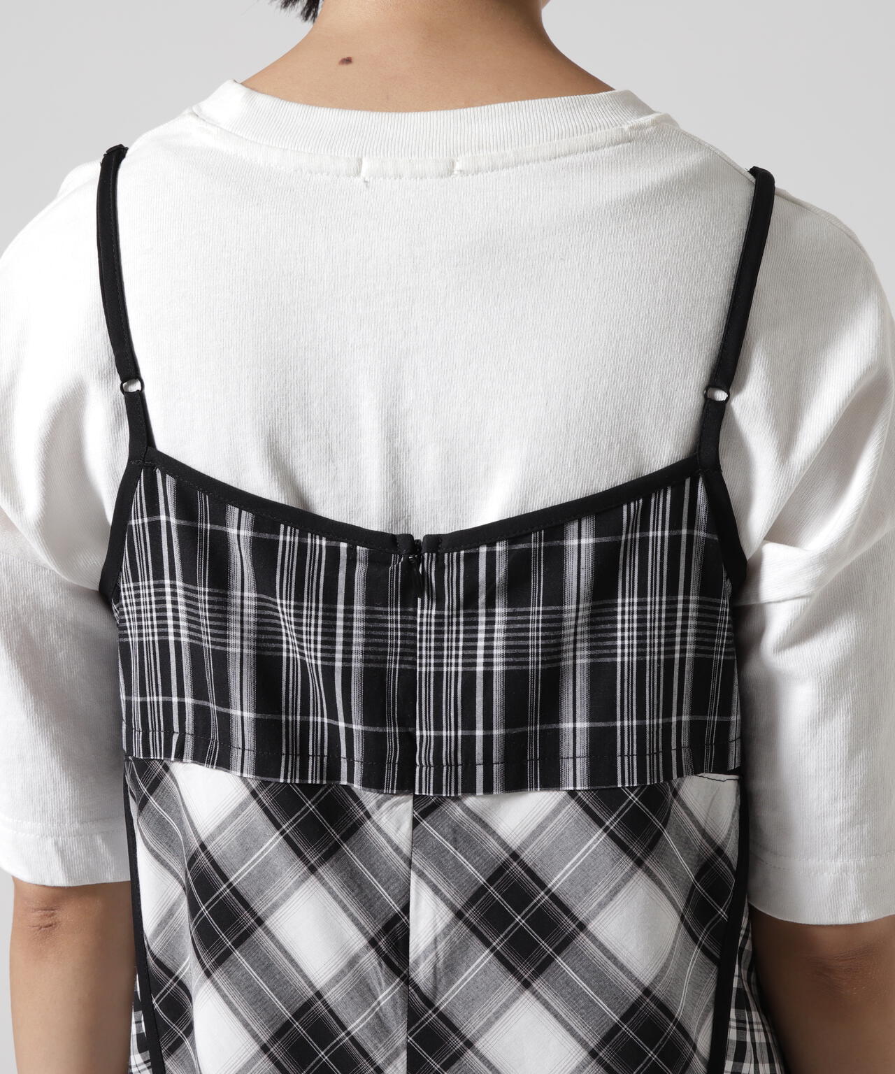 AULA AILA/アウラアイラ/CHECK CAMISOLE ONE PIECE