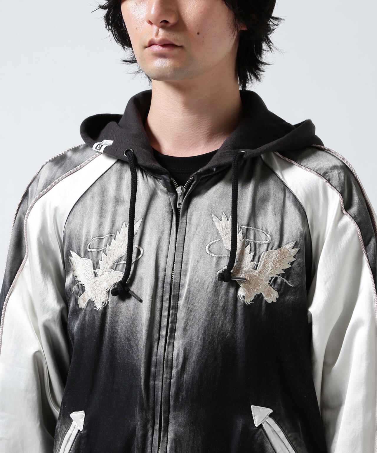 Maison MIHARAYASUHIRO/Reversible Hoodie Layered Souvenir Jacket