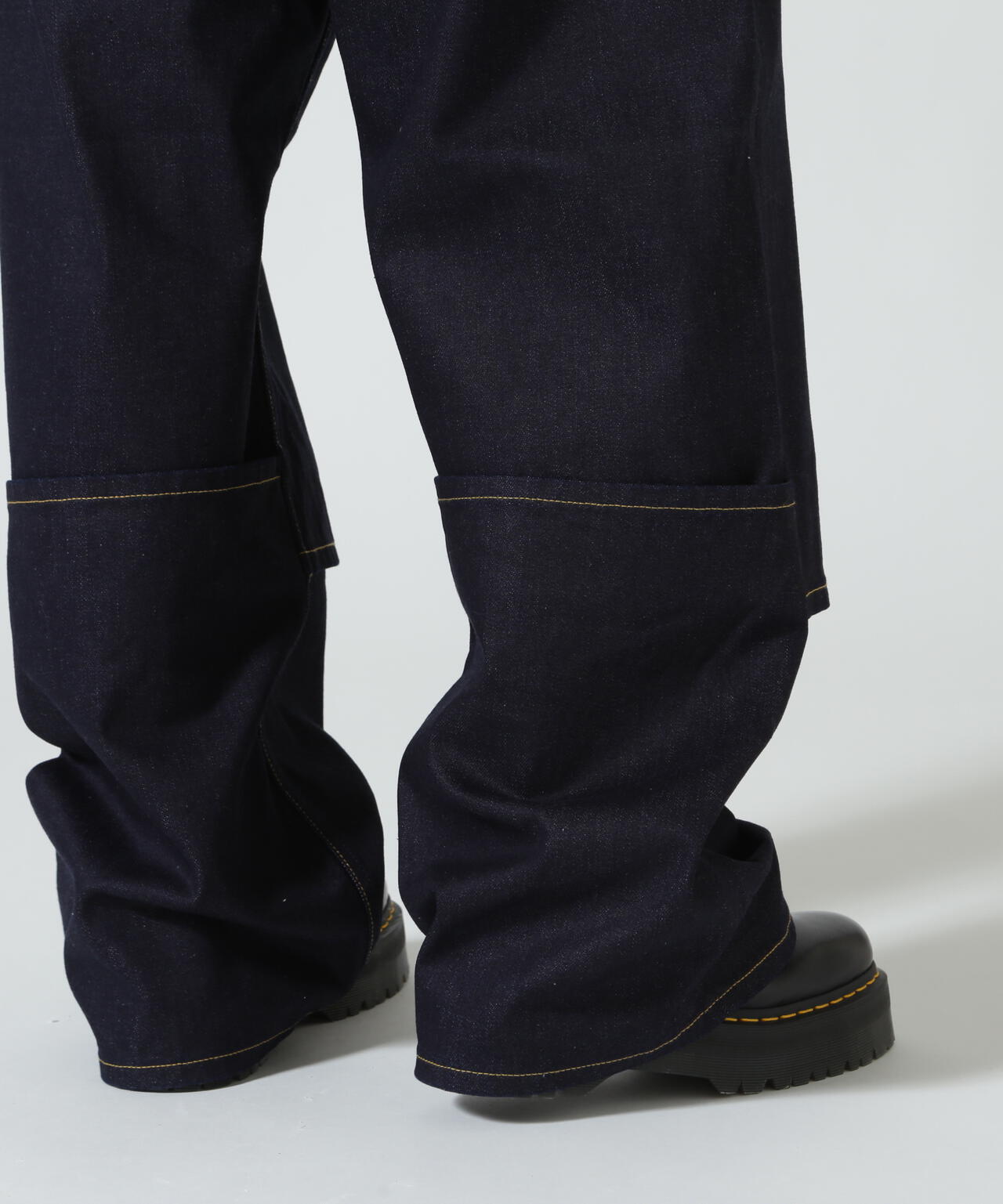 beautiful people/ビューティフルピープル/selvedge denim flip hem pants