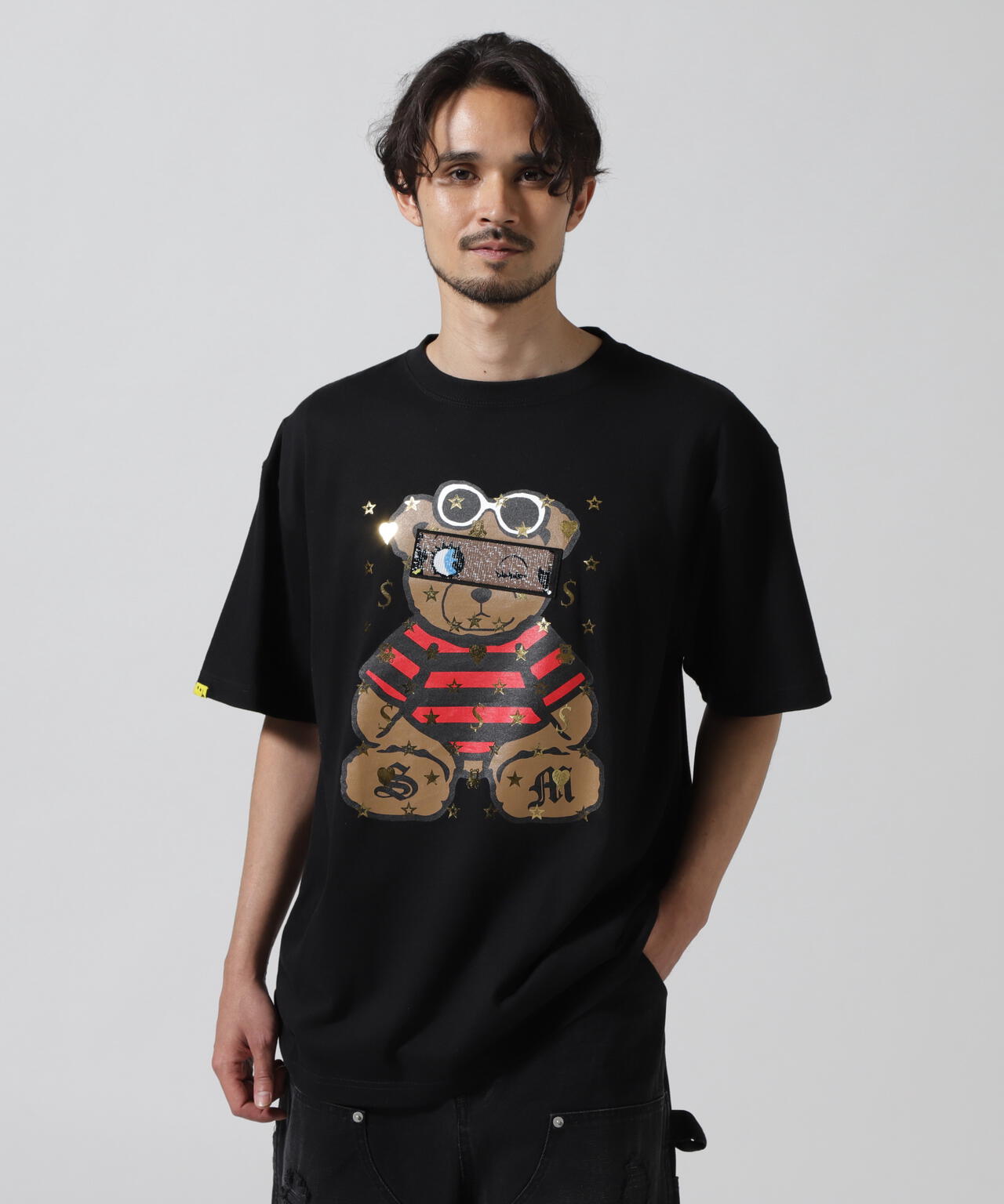 STUD MUFFIN/スタッドマフィン/BEAR シークイン SS TEE