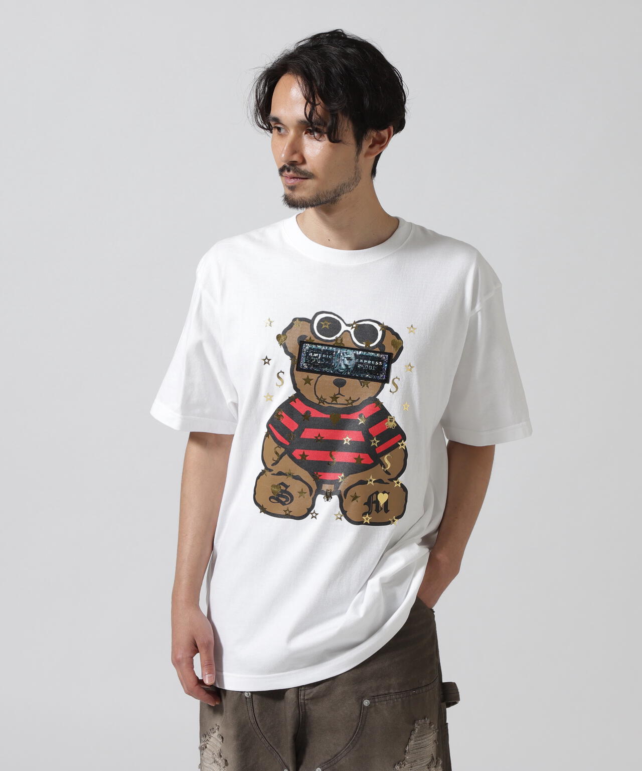 STUD MUFFIN/スタッドマフィン/BEAR シークイン SS TEE