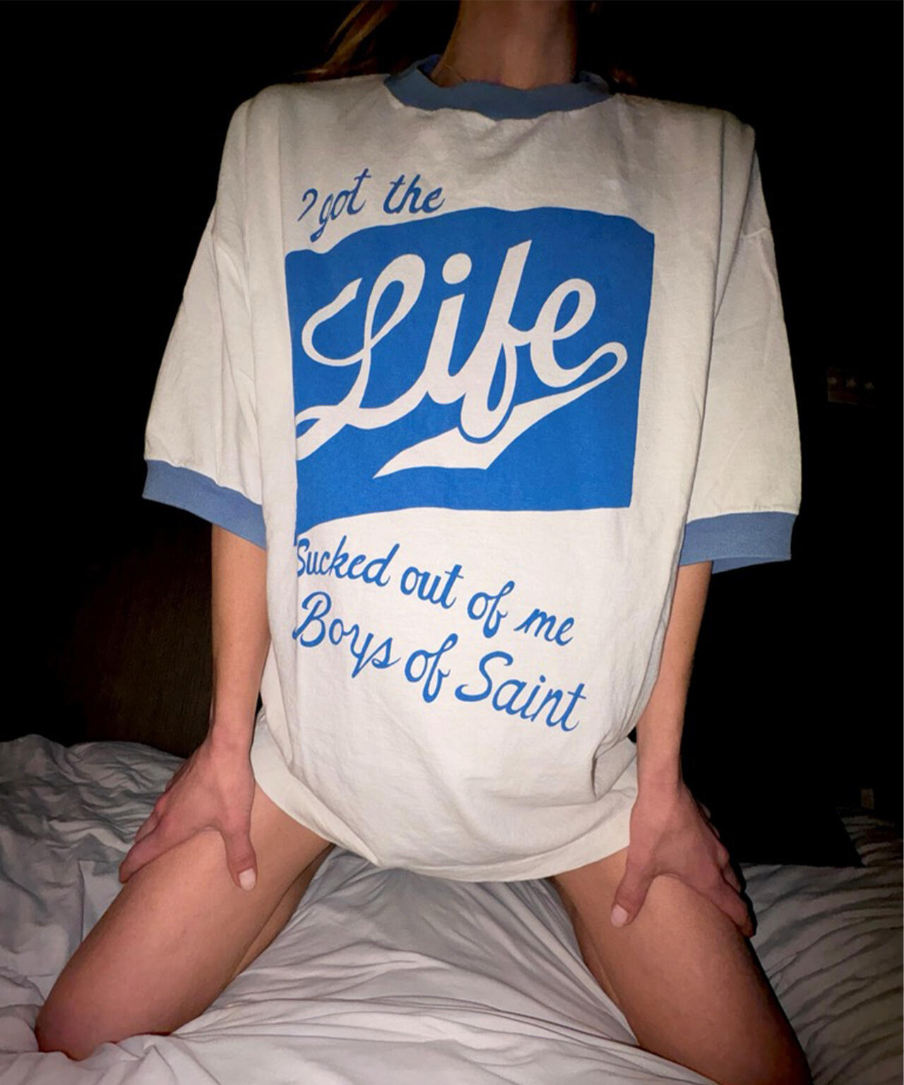 SAINT MICHAEL/セントマイケル/BOS_SS T-SHIRT/RINGER TEE