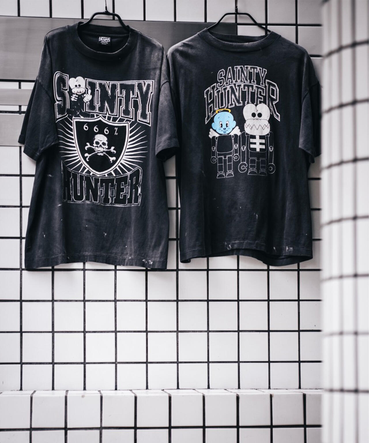 SAINT MICHAEL/セントマイケル/BH_SS T/SKULL-K&BABY/BLACK