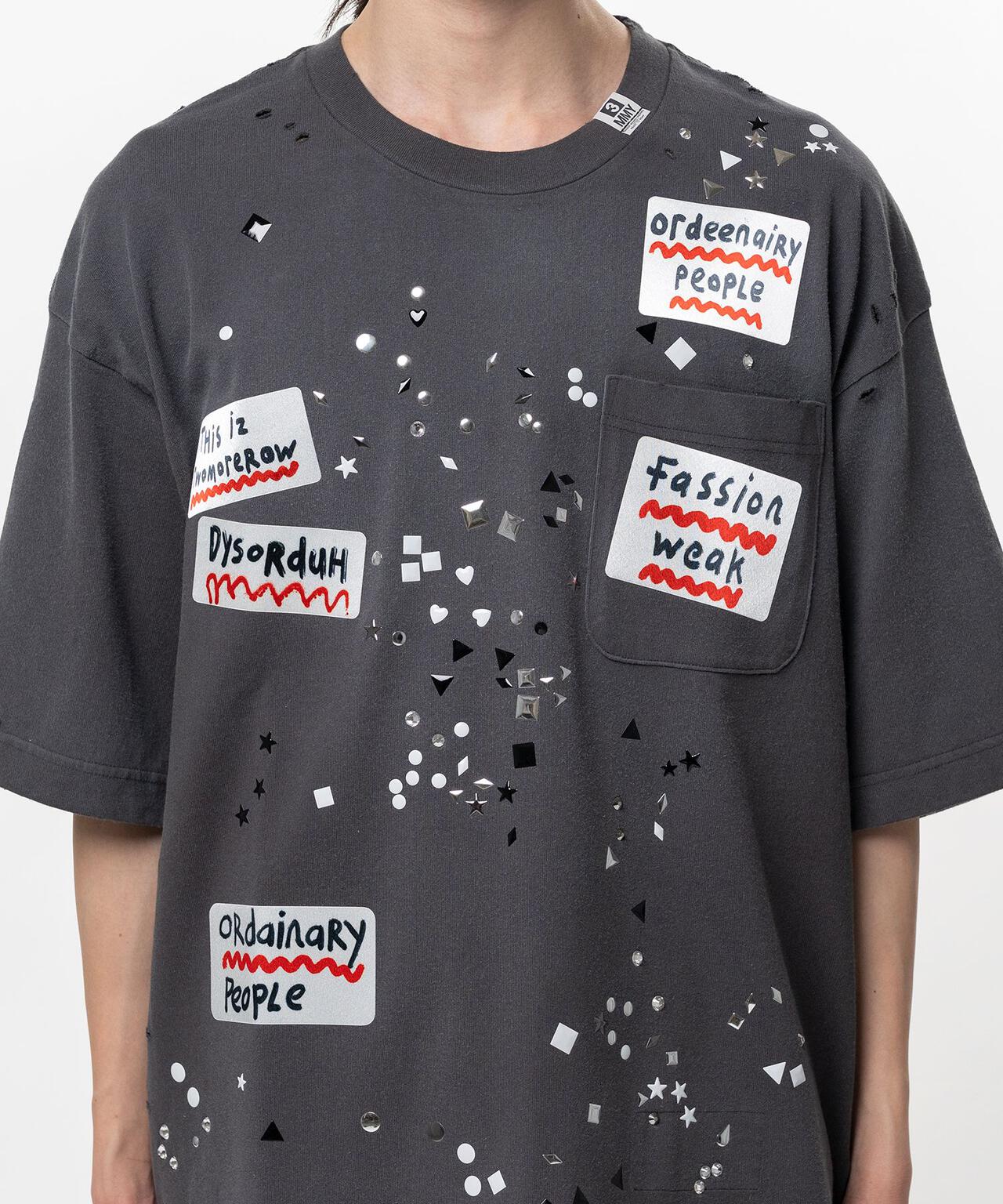 Maison MIHARAYASUHIRO/メゾン ミハラヤスヒロ/EMBELLISHED STICKER TEE