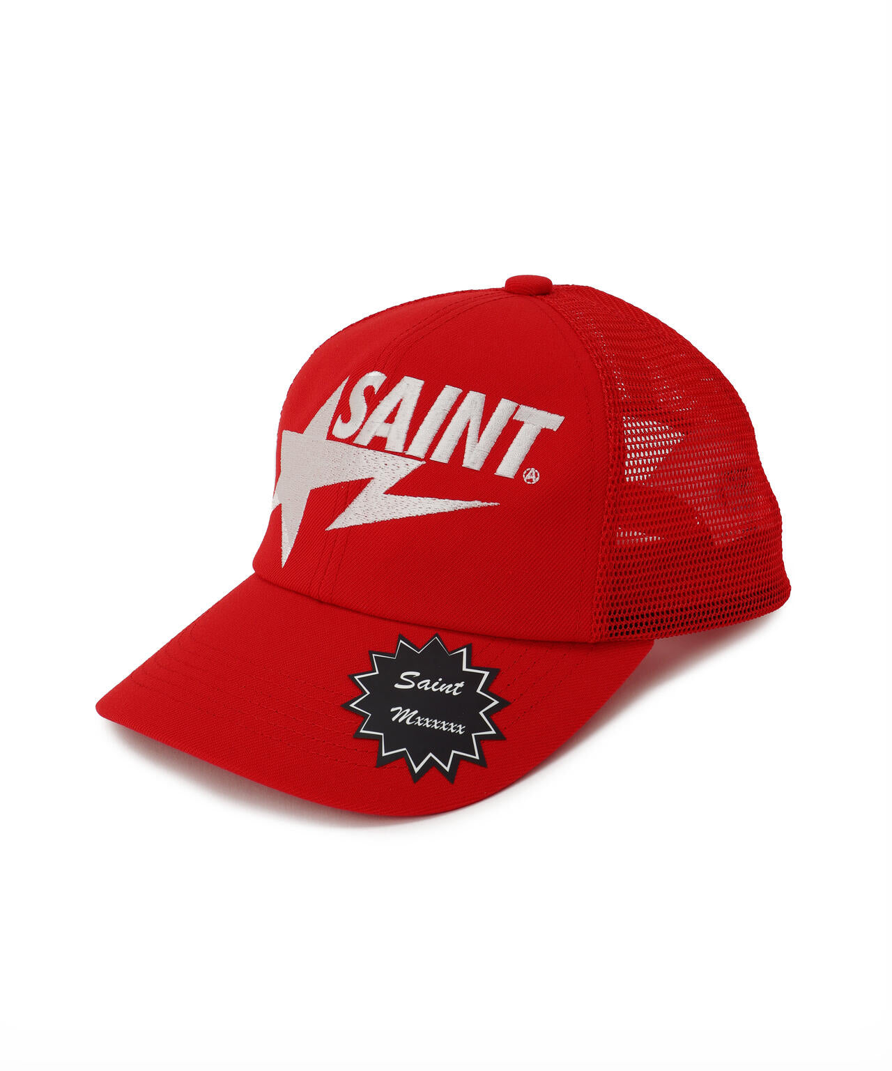 SAINT MICHAEL×A BATHING APE/BAPE_MESH CAP/RED