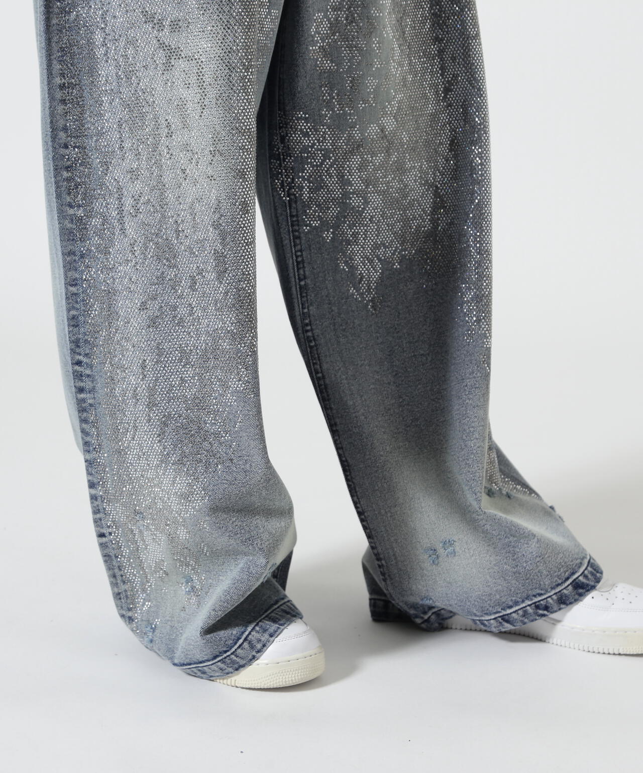 FR(13)NDS/フレンズ/LINE STONE BUGGY DENIM