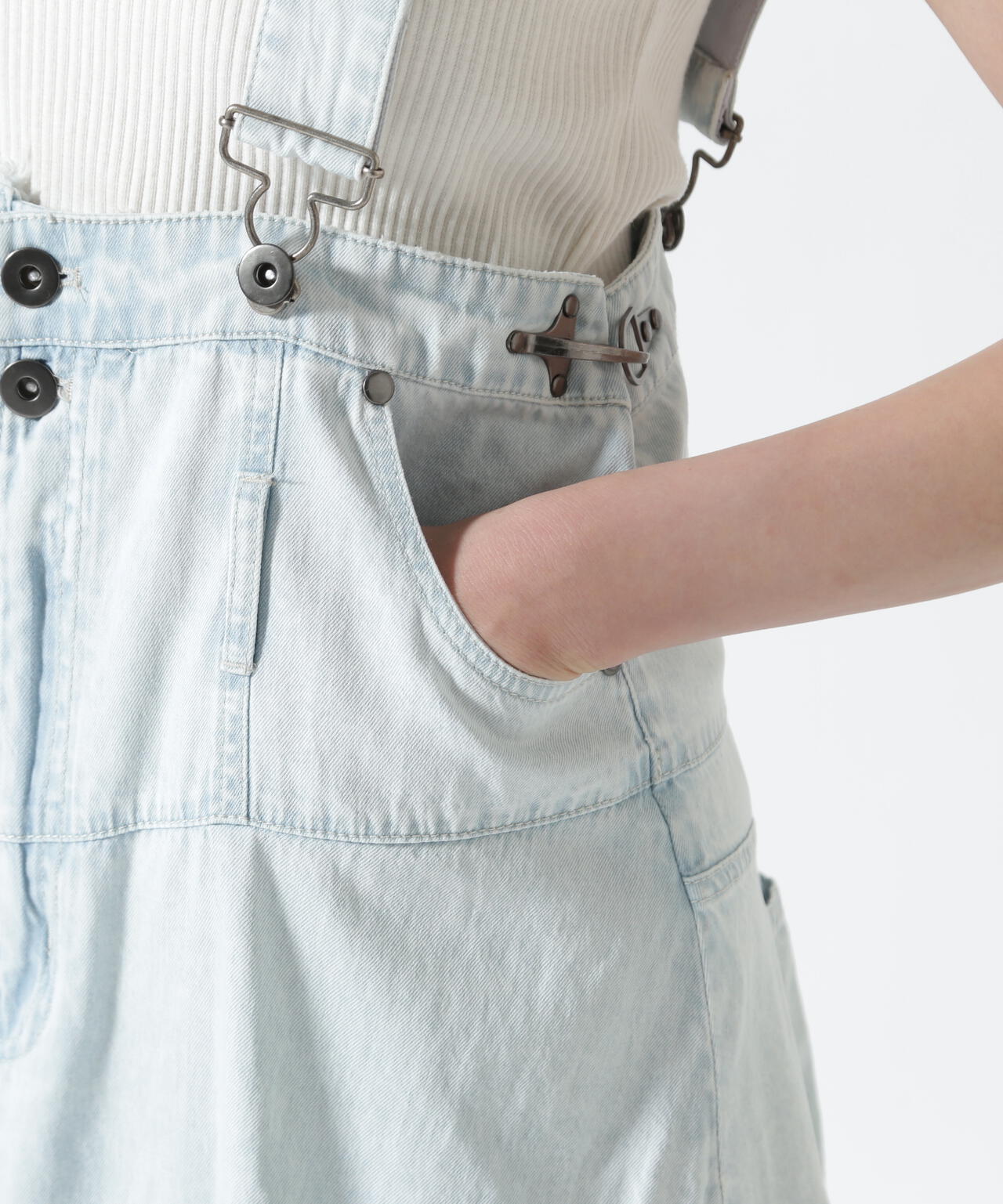 AULA AILA/アウラアイラ/2WAY 3FABRIC JUMPER SKIRT