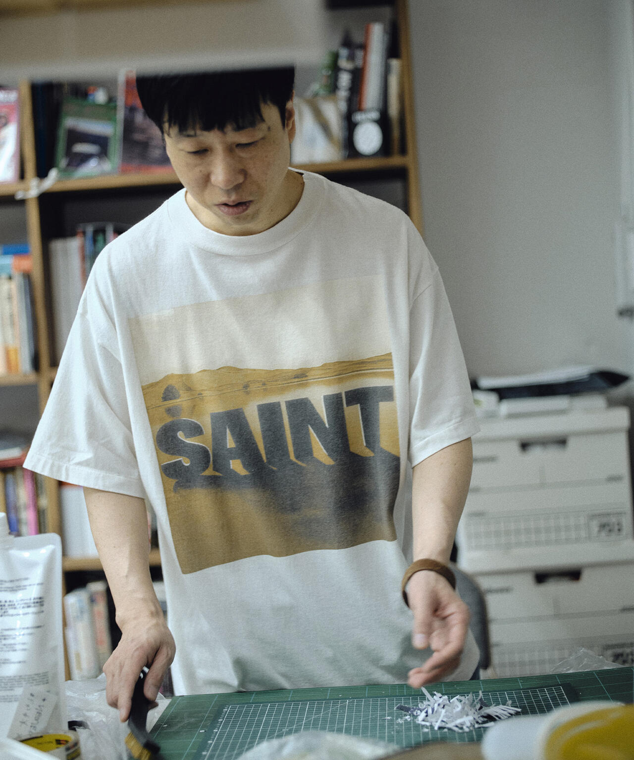 SAINT MICHAEL/セントマイケル/KK_SS T-SHIRT/DESERT/WHITE