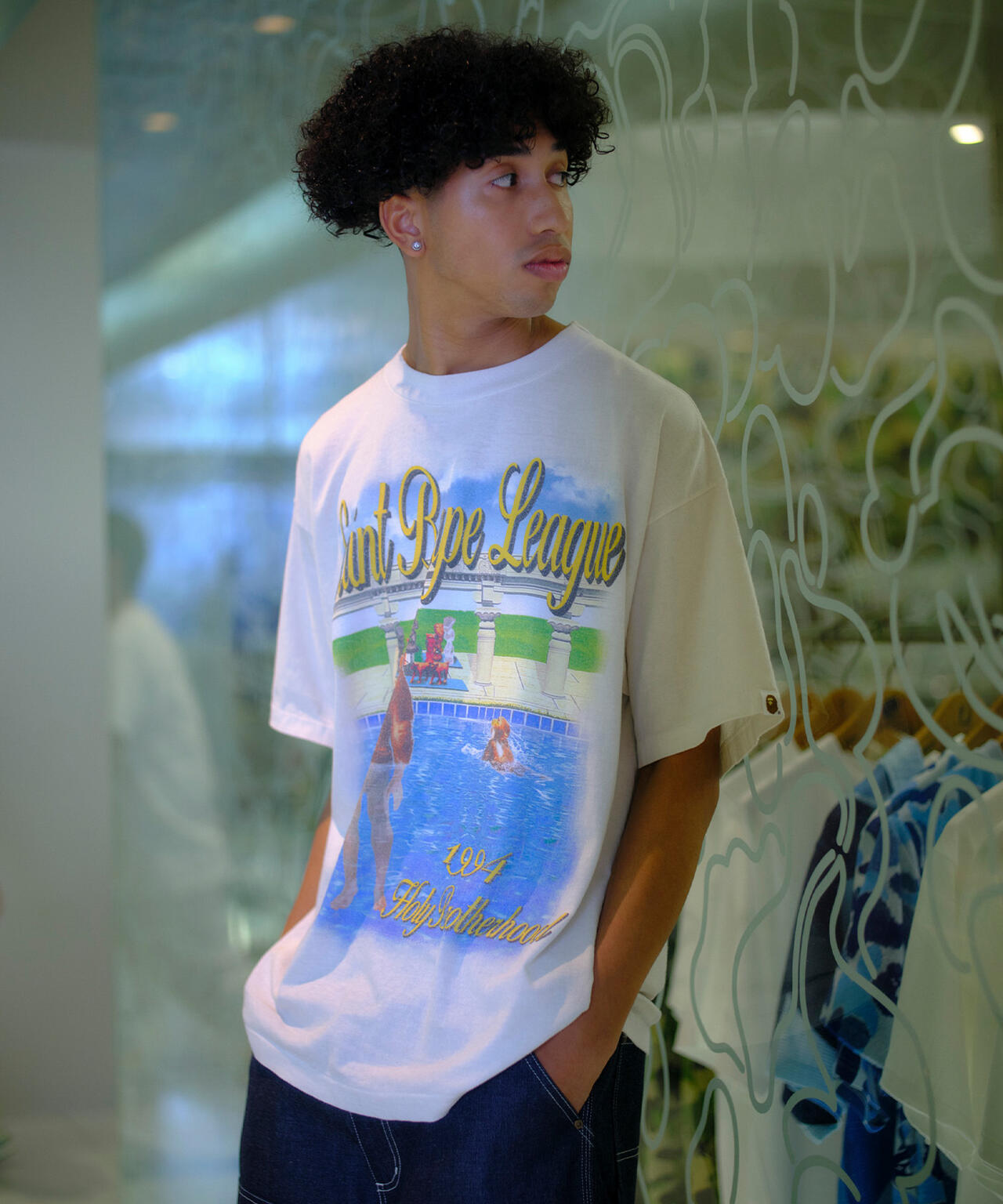 SAINT MICHAEL/セントマイケル/BAPE_SS T-SHIRT/POOL