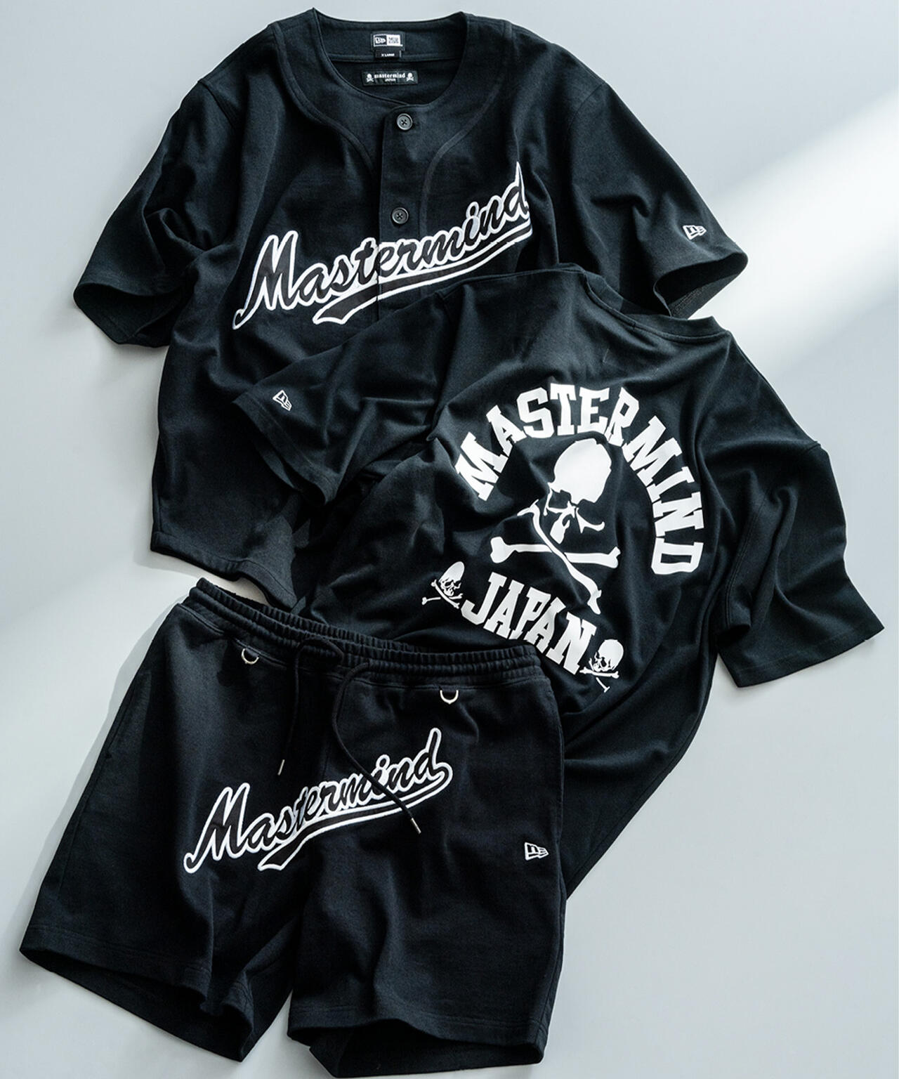 mastermind JAPAN×New Era/SS OS PTEE MMJ BACK PRINT BLACK
