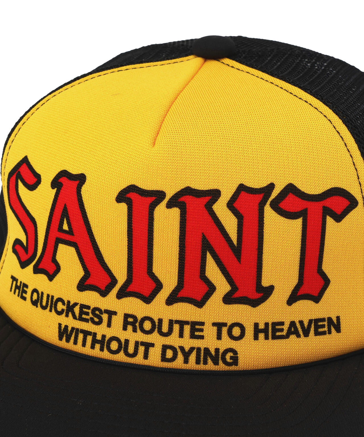 SAINT MICHAEL/セントマイケル/MESH CAP/SAINT/YELLOW+BLACK
