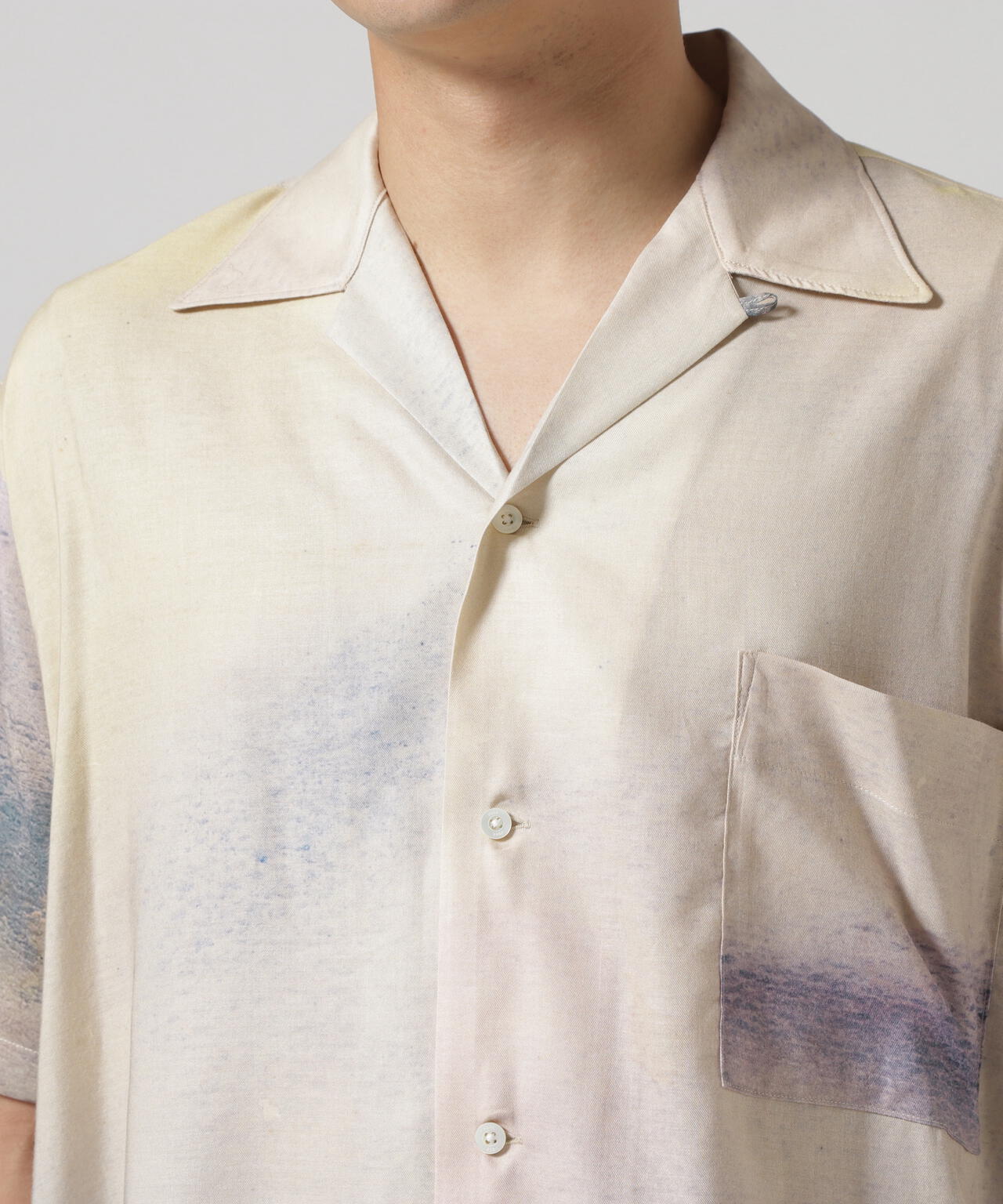YOKE/ヨーク/LANDSCAPE OPEN COLLER SHIRT
