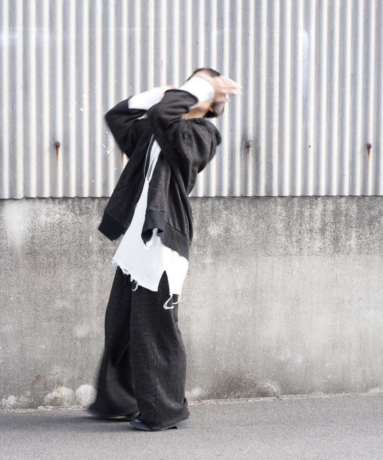 ANCELLM/アンセルム/LAYERED ZIP-UP HOODIE EX
