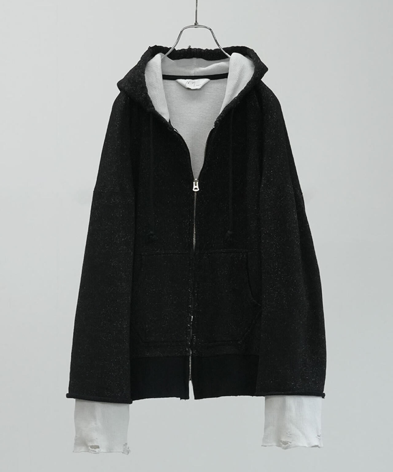 ANCELLM/アンセルム/LAYERED ZIP-UP HOODIE EX