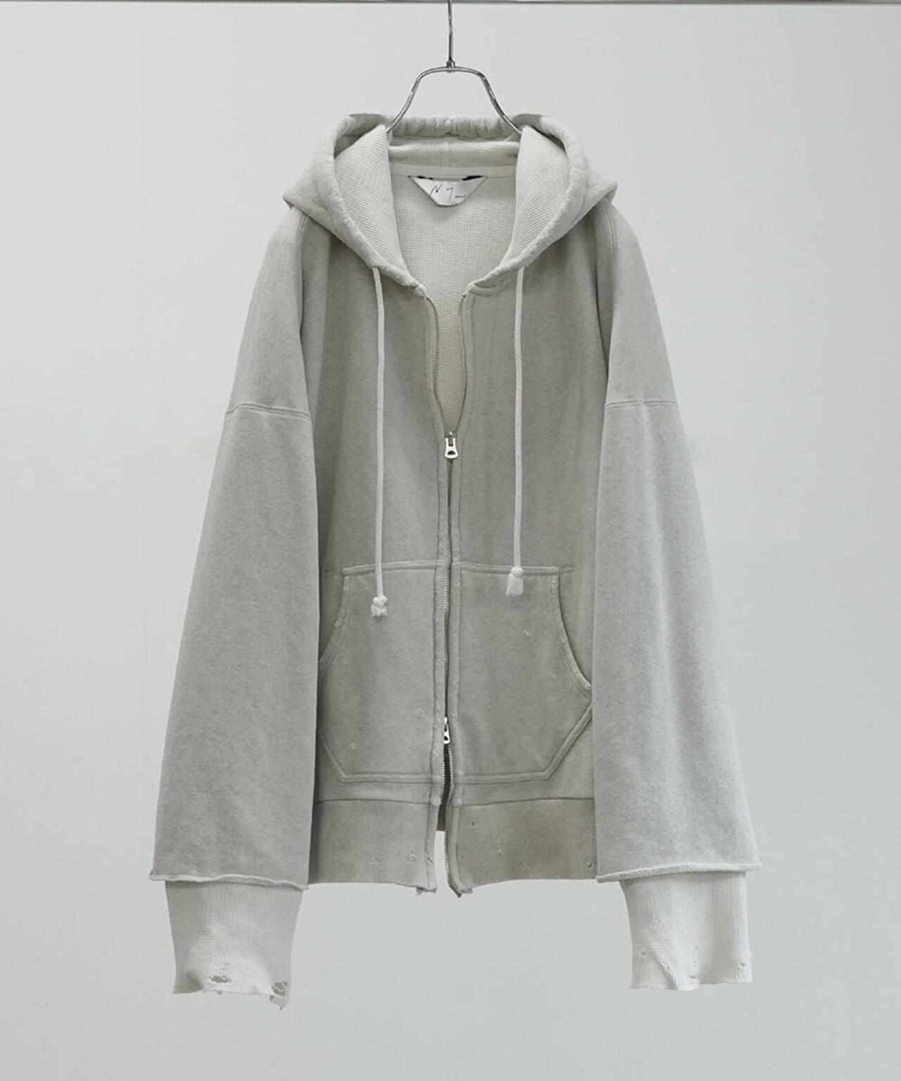 ANCELLM/アンセルム/LAYERED ZIP-UP HOODIE EX