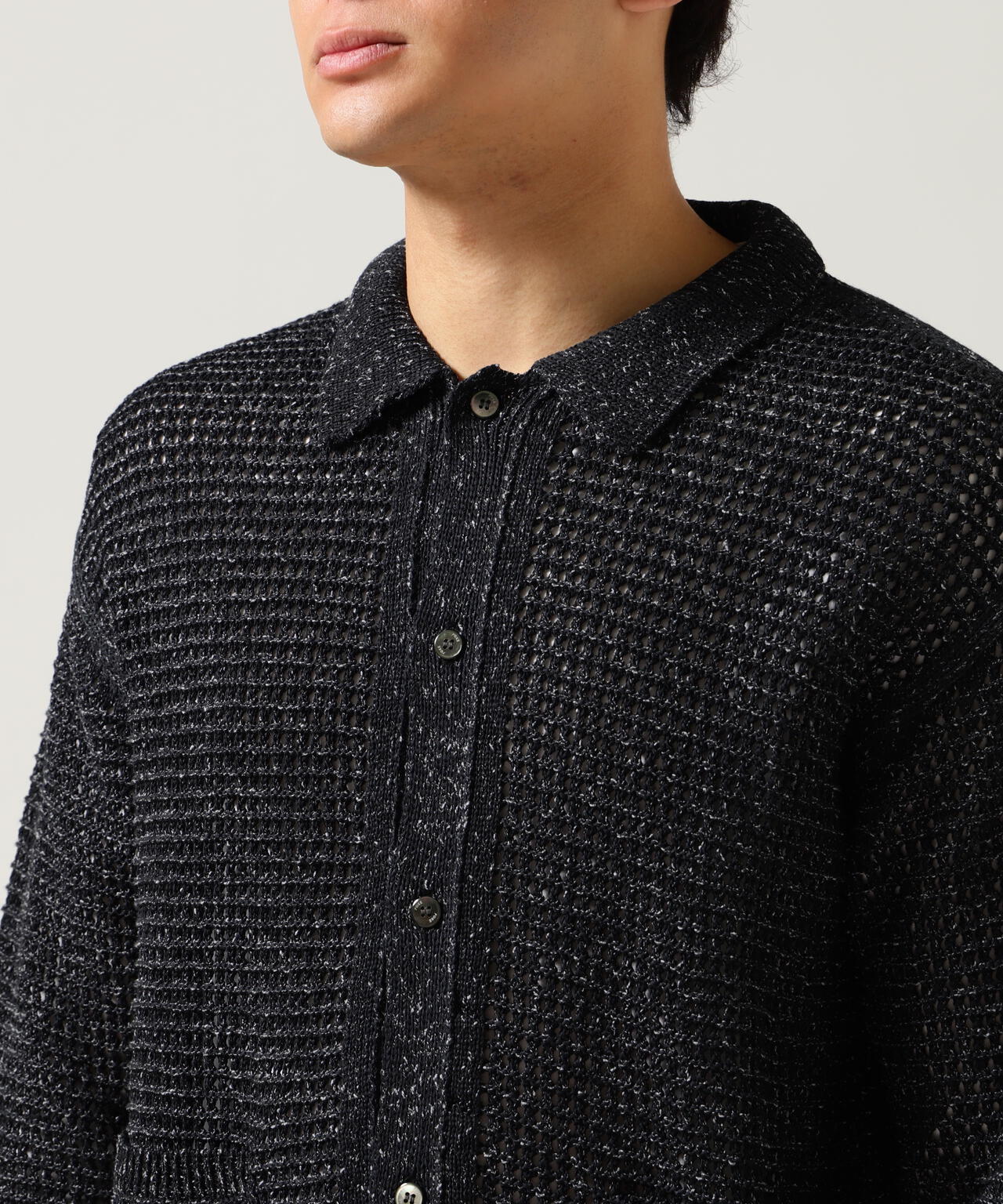 YOKE / ヨーク / MESH KNITTED SHIRT CARDIGAN